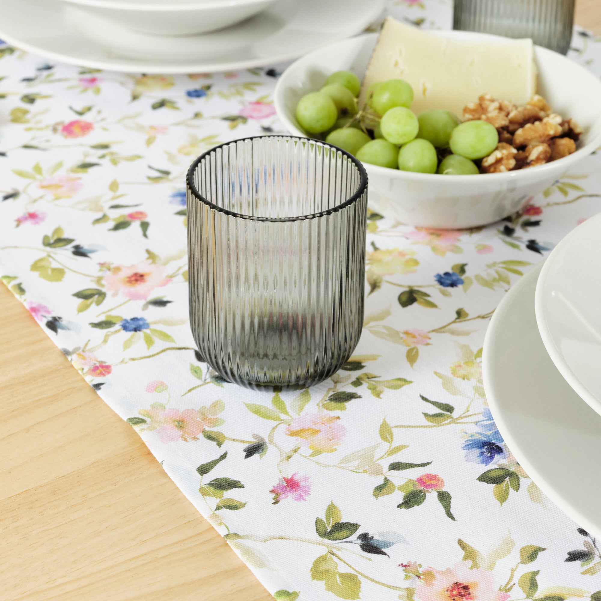 STRIPED GLASS 270 CC GREEN PACK OF 6 UNITS.