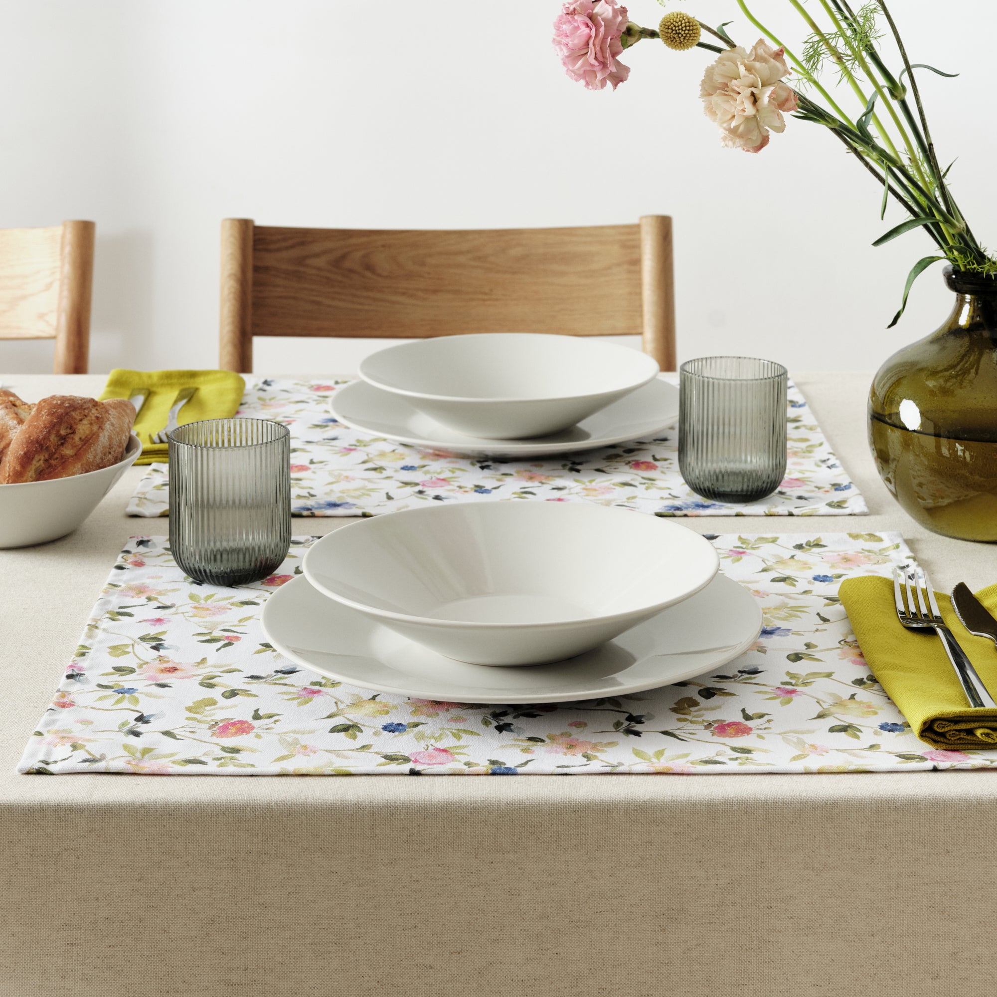 STRIPED GLASS 270 CC GREEN PACK OF 6 UNITS.