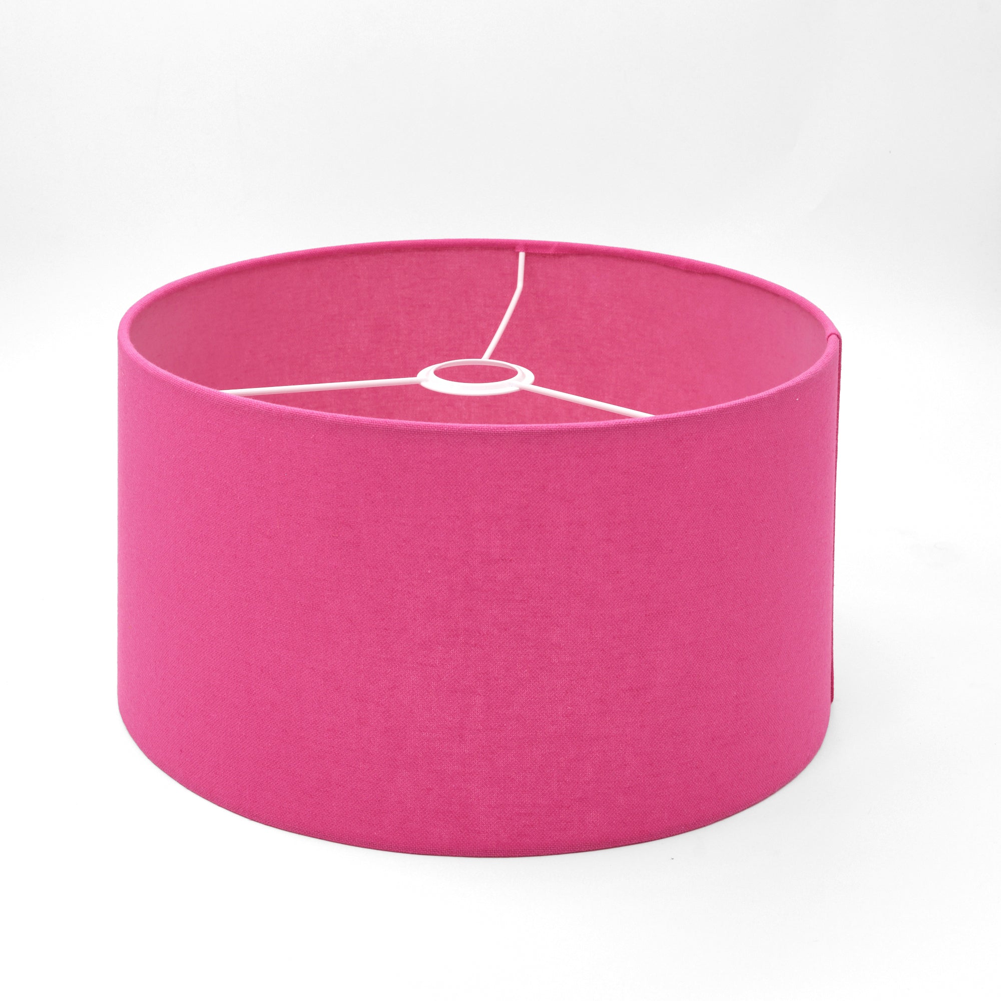 Pantalla lámpara Hand Made lino fucsia