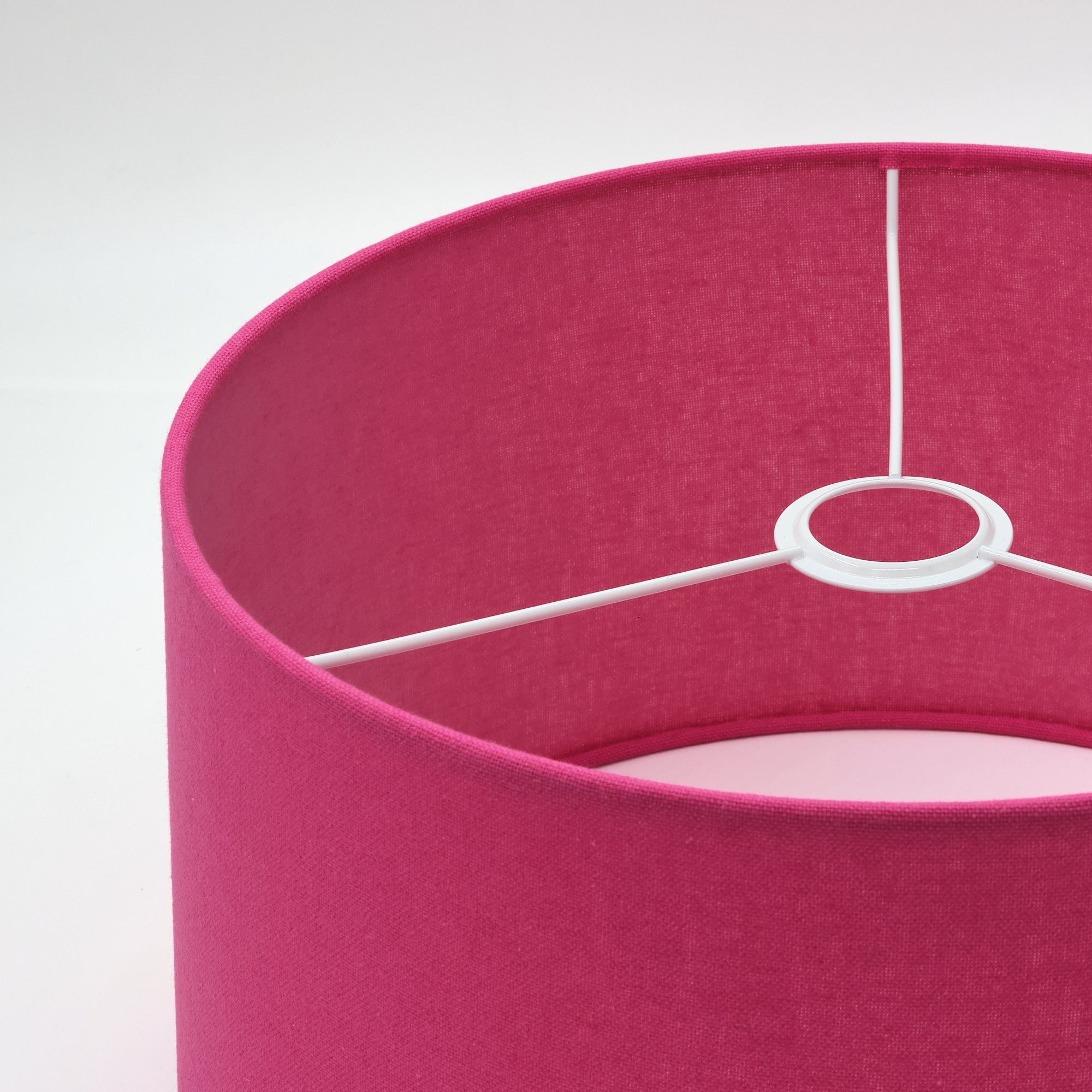 Pantalla lámpara Hand Made lino fucsia