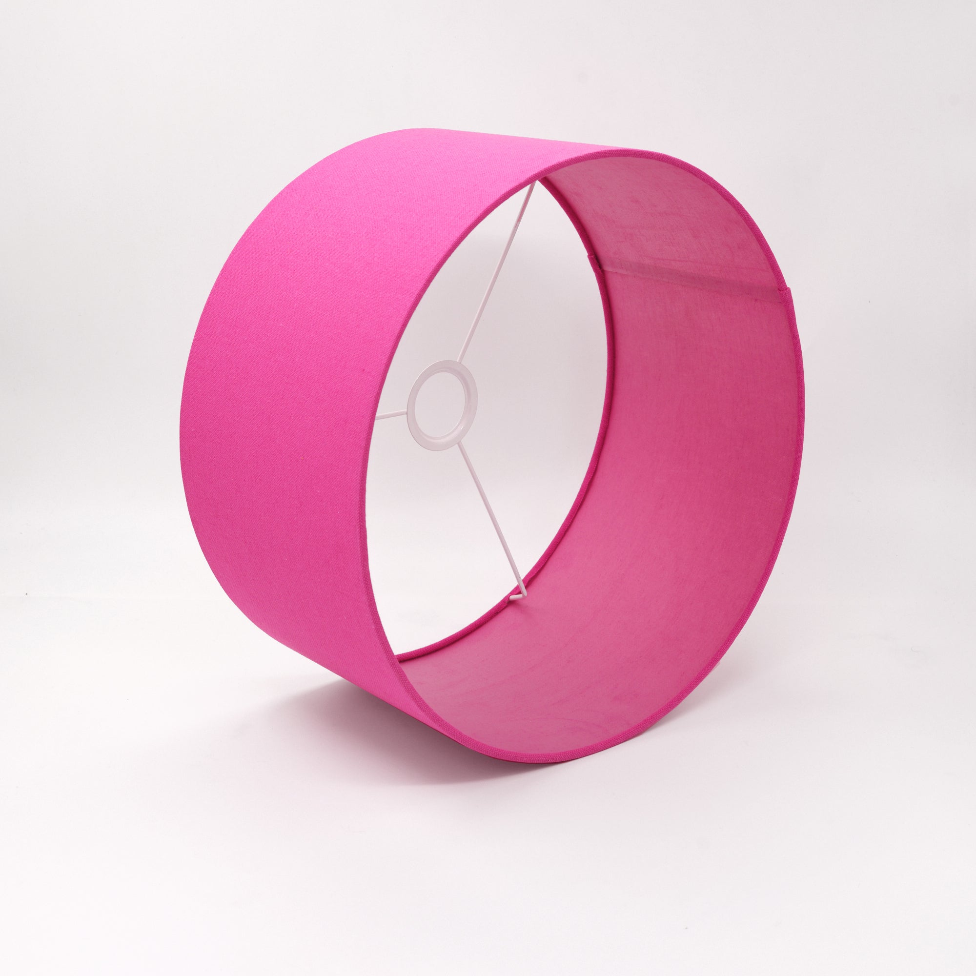 Pantalla lámpara Hand Made lino fucsia