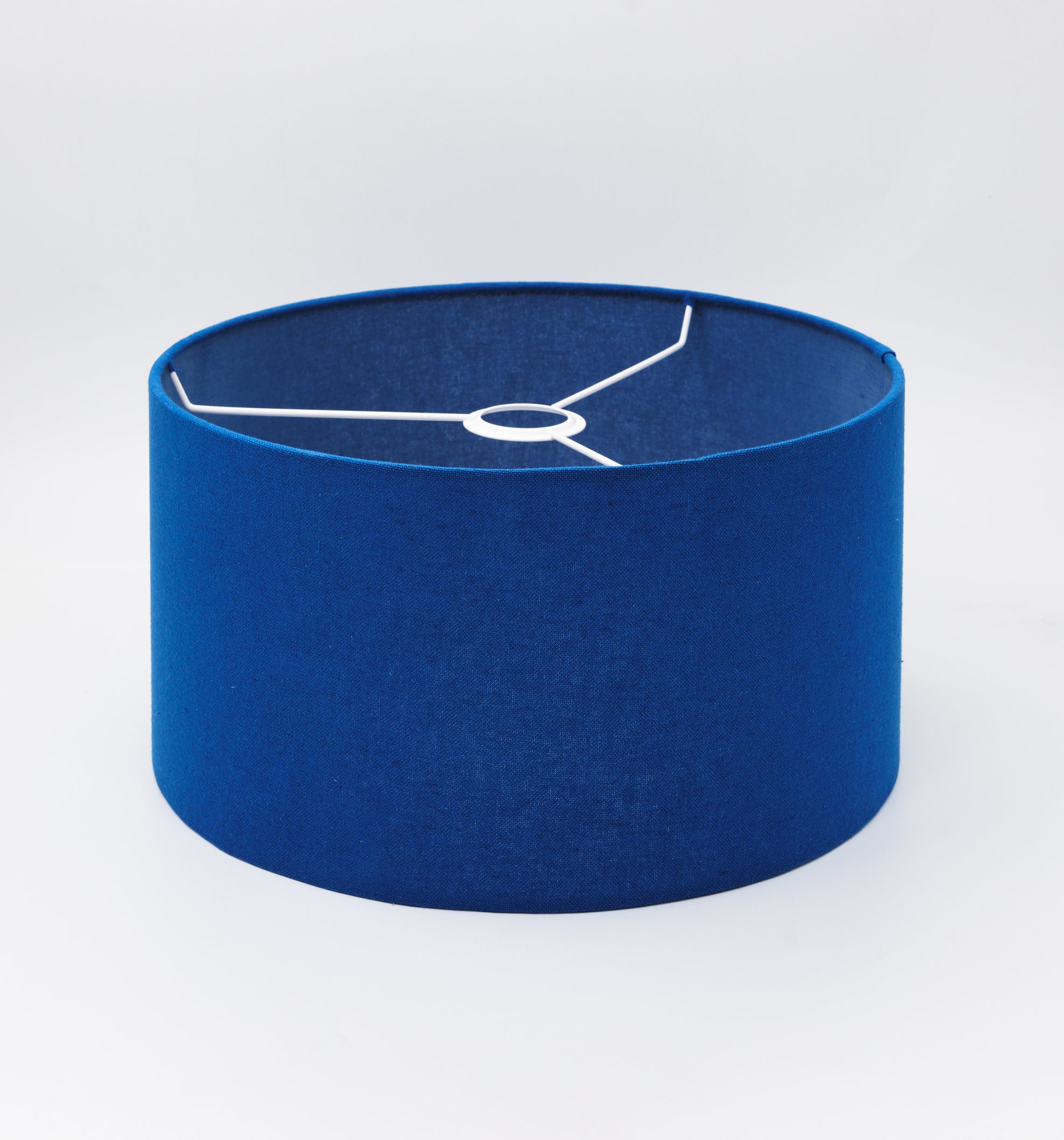 Pantalla lámpara Hand Made lino Azul Cobalto