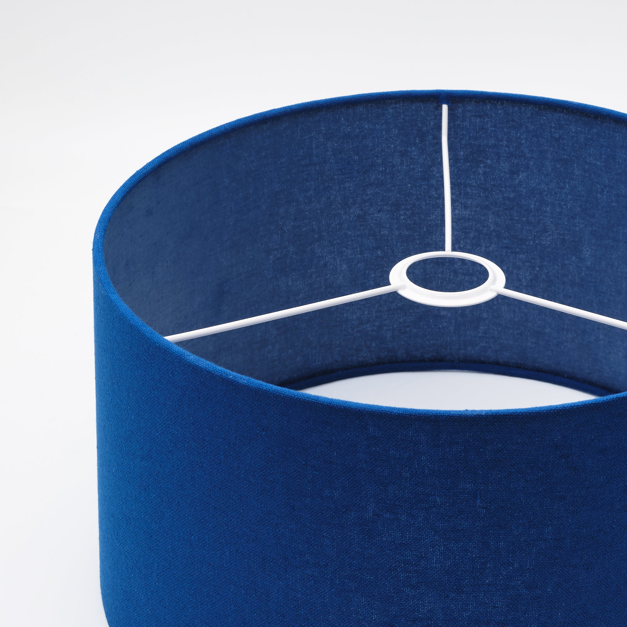 Pantalla lámpara Hand Made lino Azul Cobalto