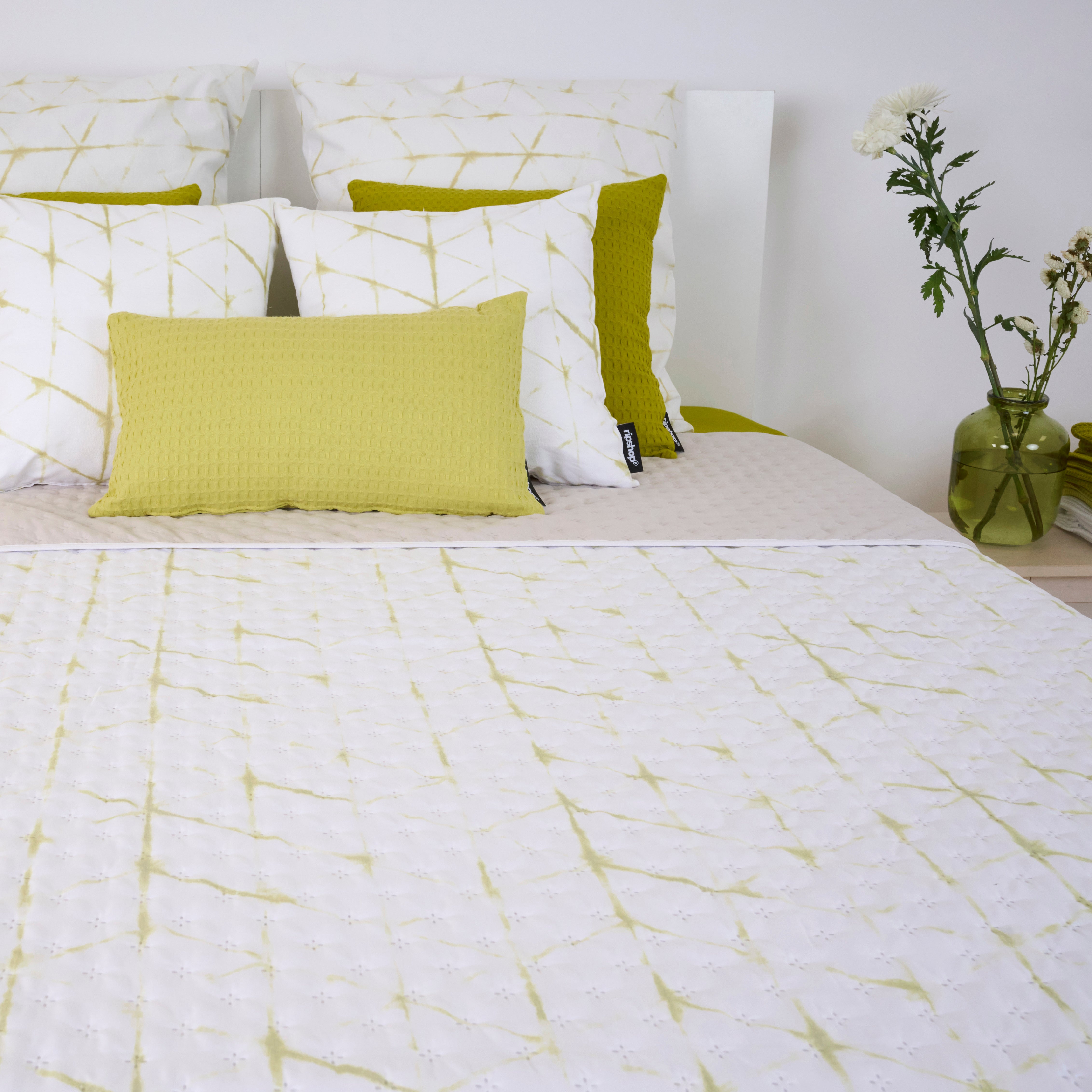 Couette réversible mi-saison vert poireau