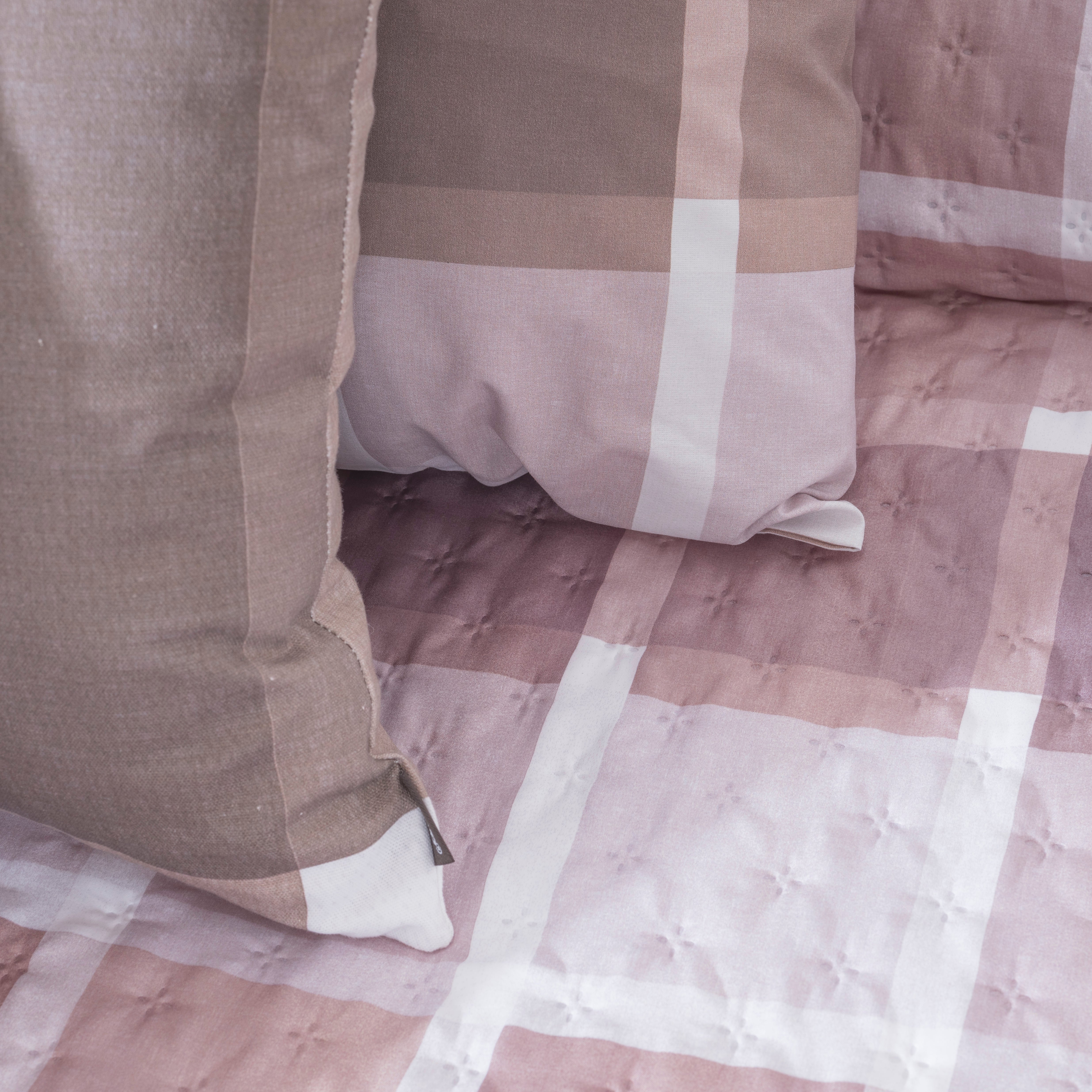 Colcha entretiempo reversible Sutton Marrón