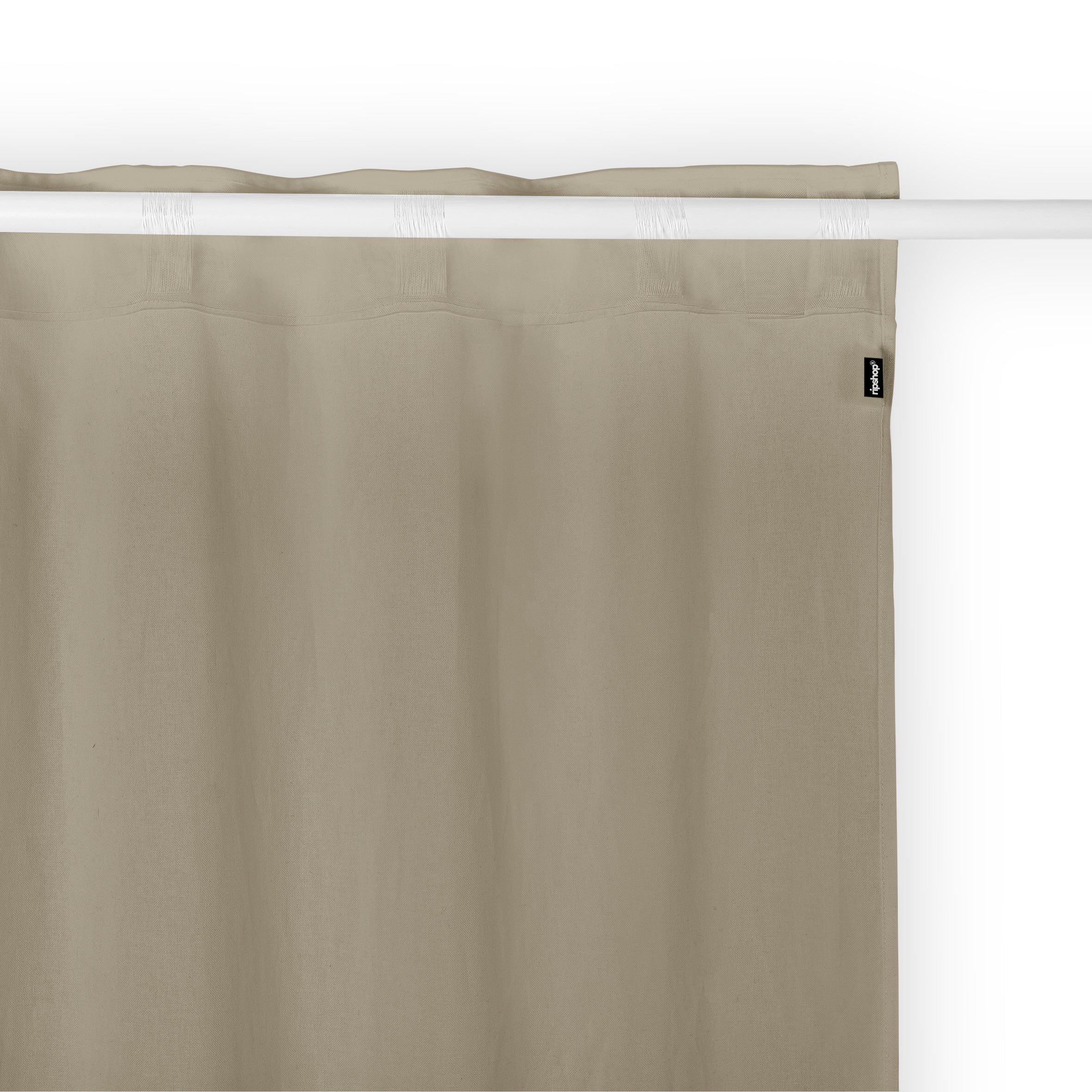 Ruban de fond de rideau en lin 100 % marron