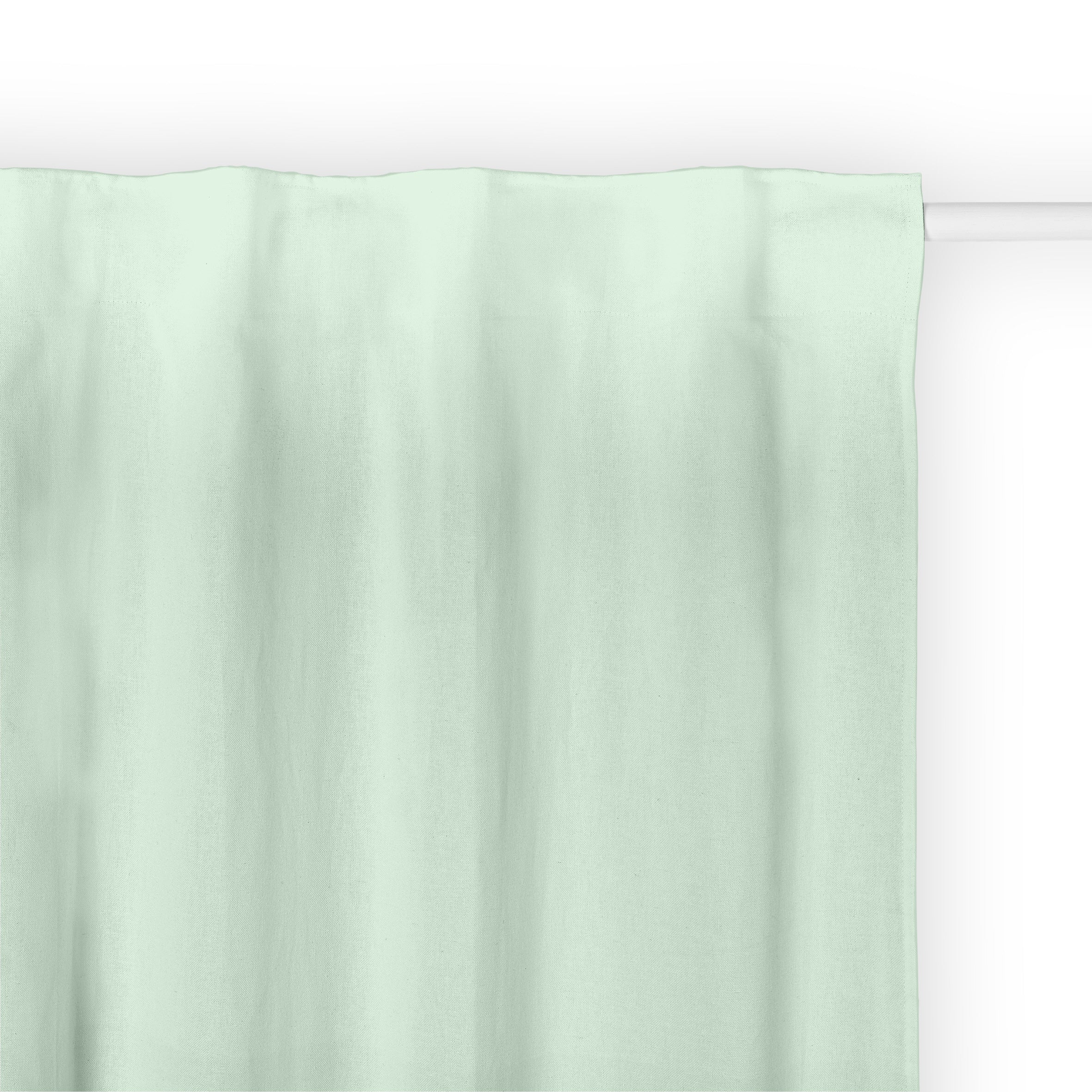 Ruban de fond de rideau en lin 100 % menthe