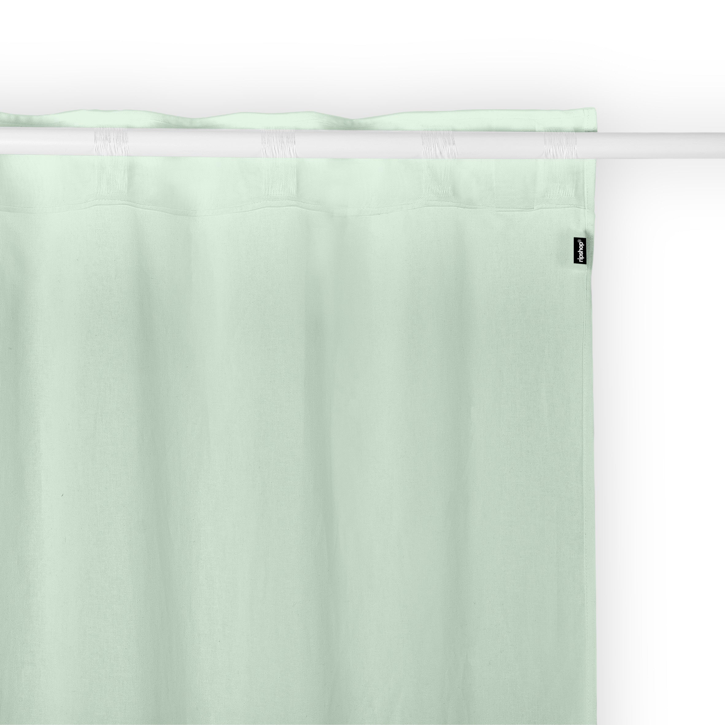Ruban de fond de rideau en lin 100 % menthe