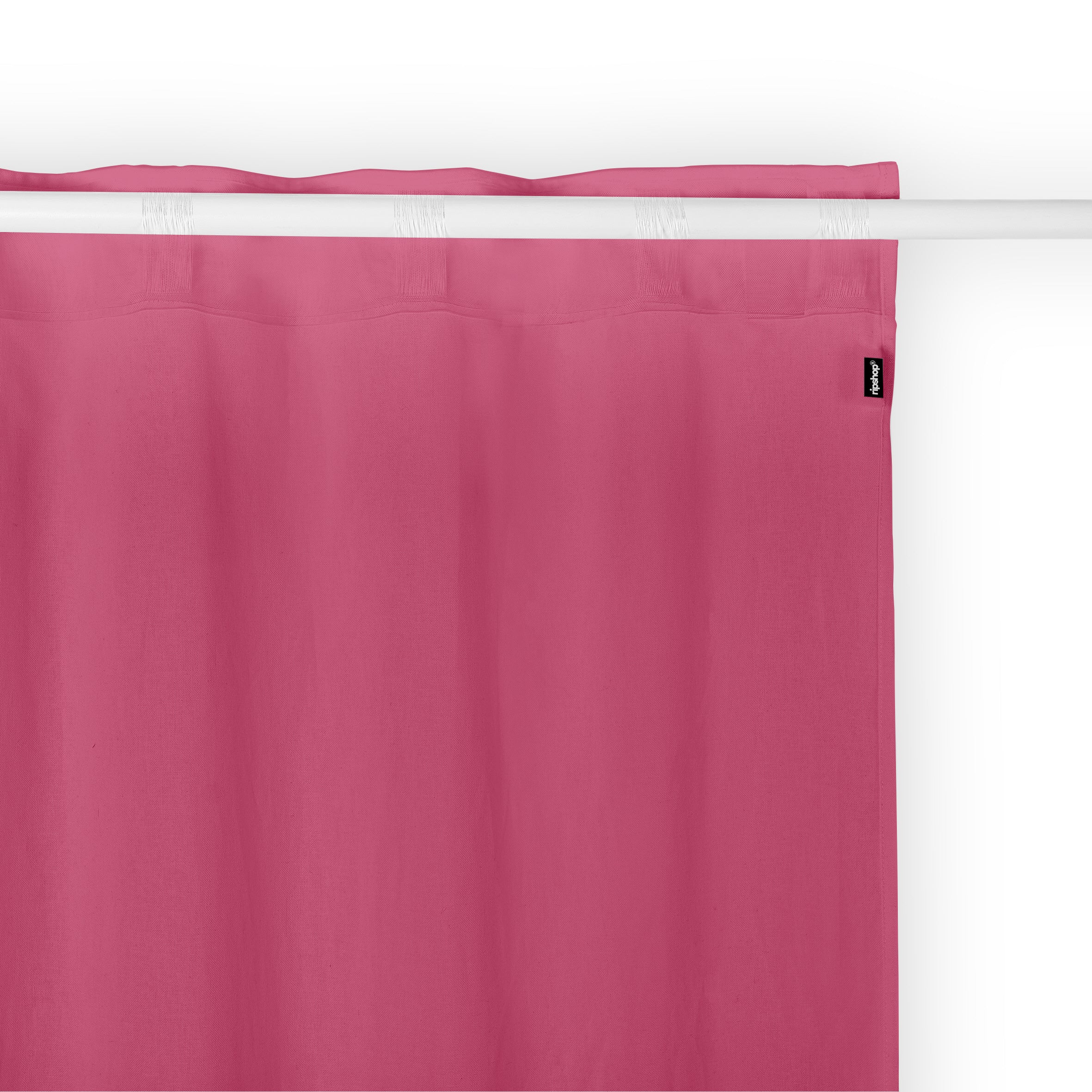 Ruban de fond de rideau en lin 100% fuchsia