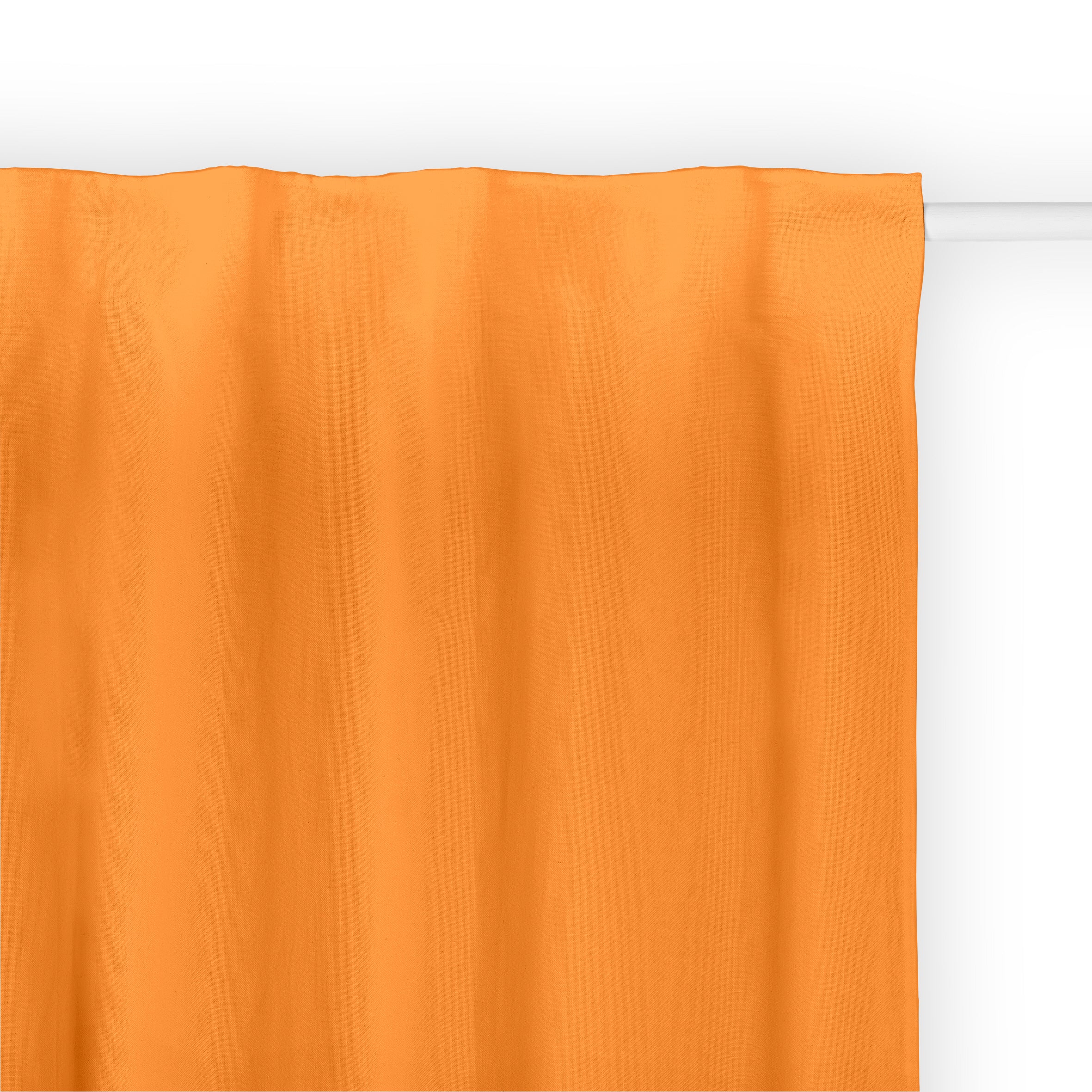Ruban de fond de rideau 100 % lin orange clair