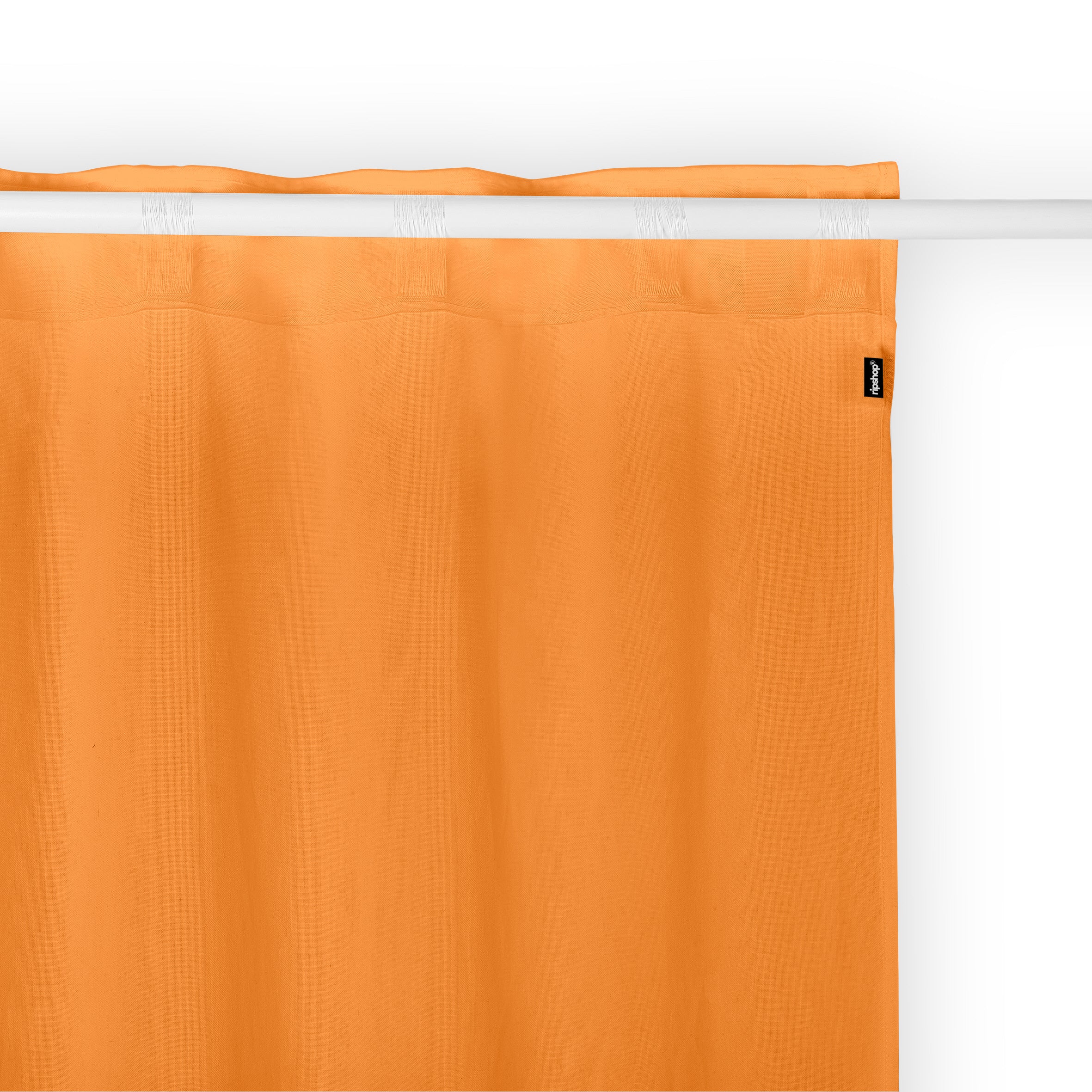 Ruban de fond de rideau 100 % lin orange clair