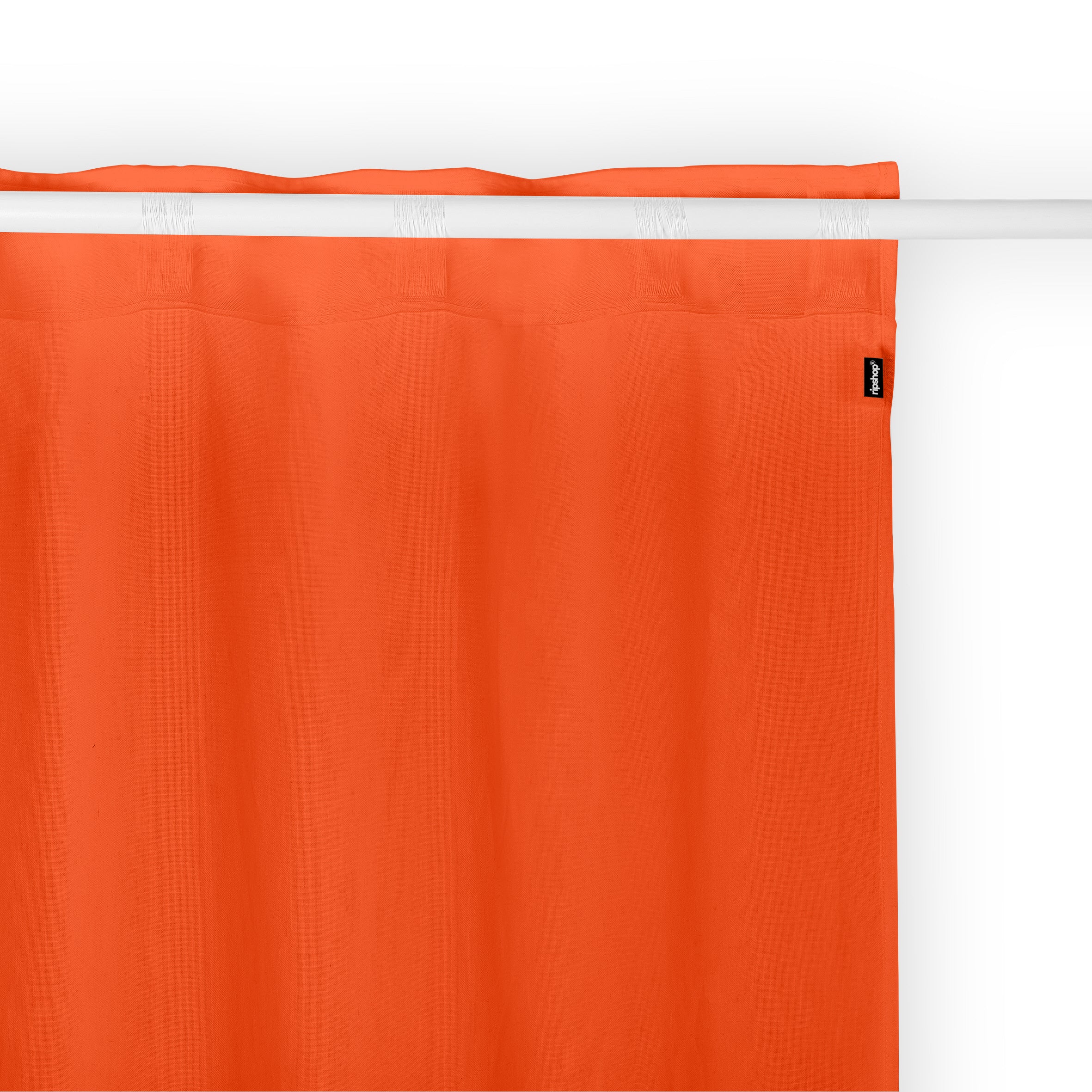 Ruban de fond de rideau 100 % lin orange foncé