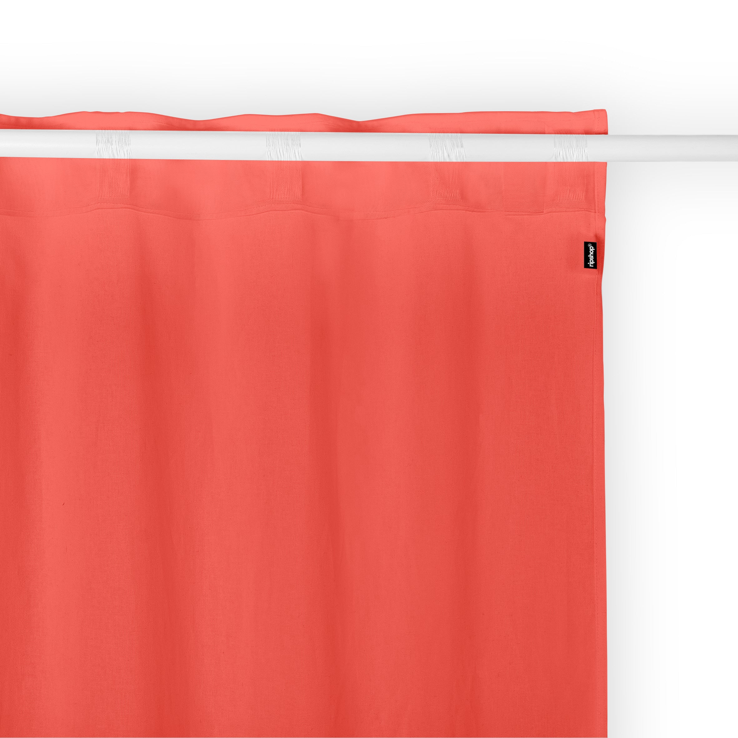 Ruban de fond de rideau en lin 100 % fraise