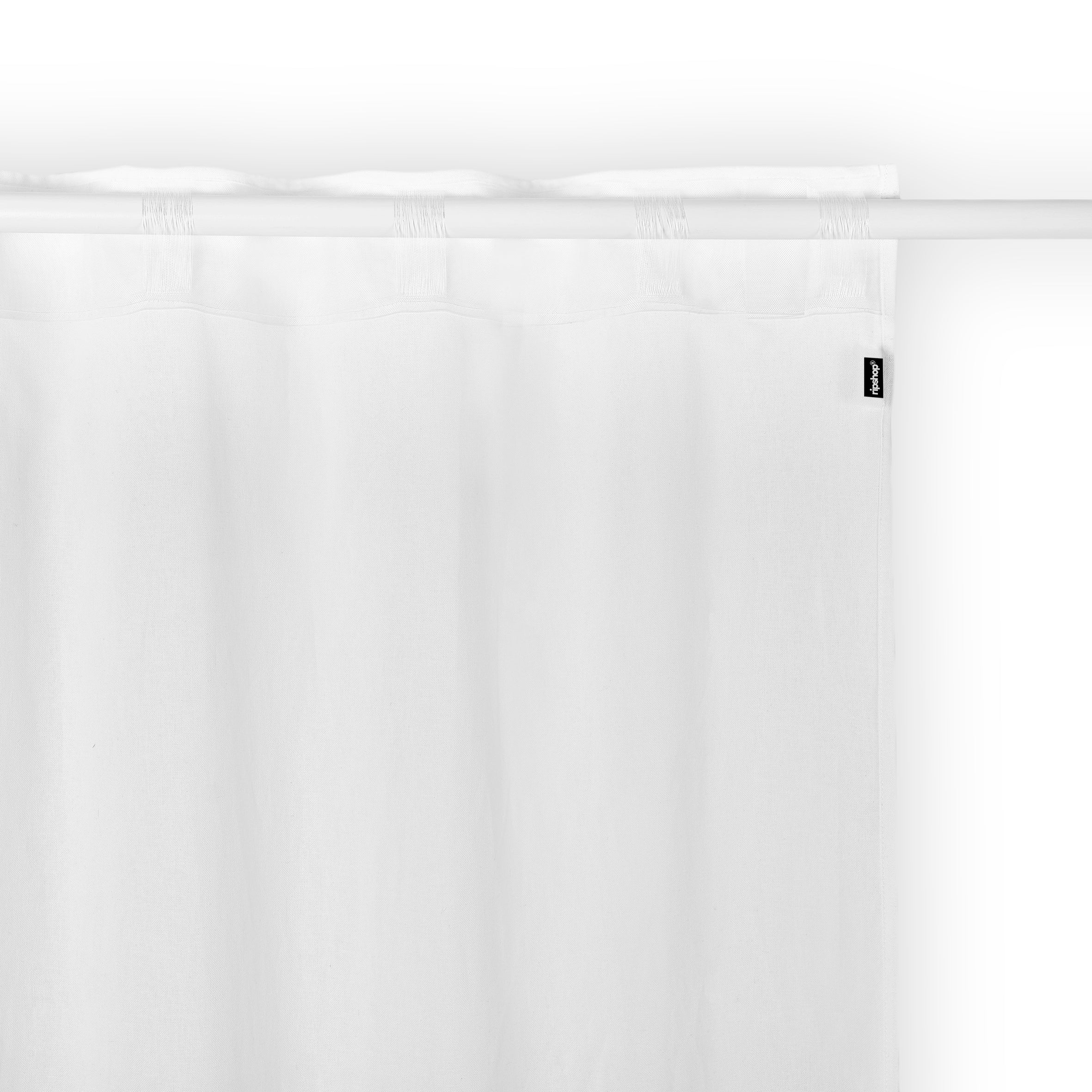 Ruban de fond de rideau en lin 100 % blanc optique