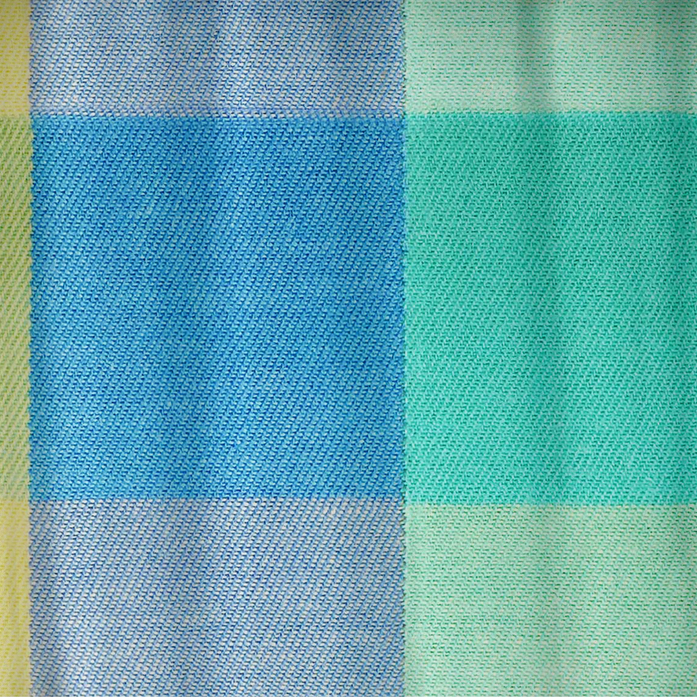 Rideau Ruban Dos 100% Coton Bain Bleu