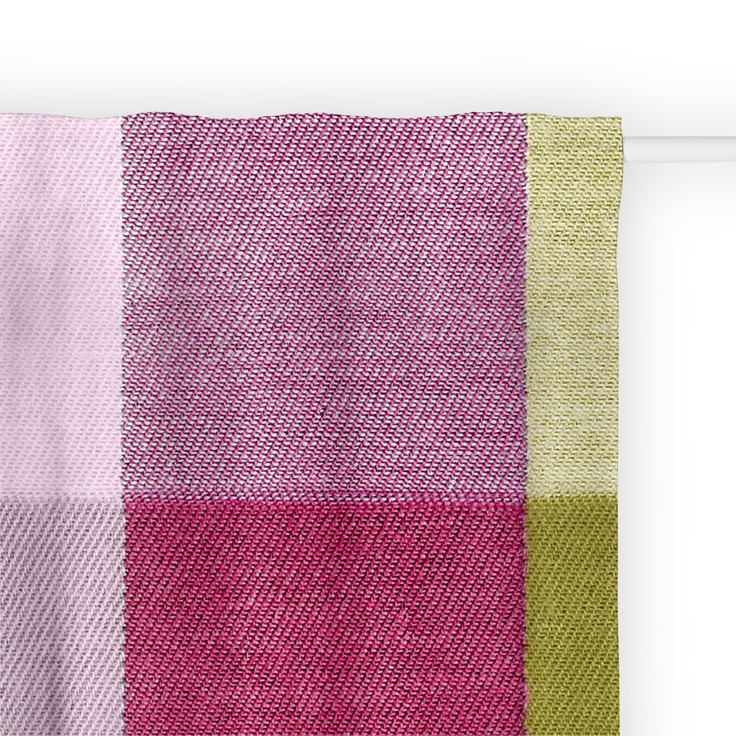 Rideau Ruban Dos 100% Coton Bain Rose