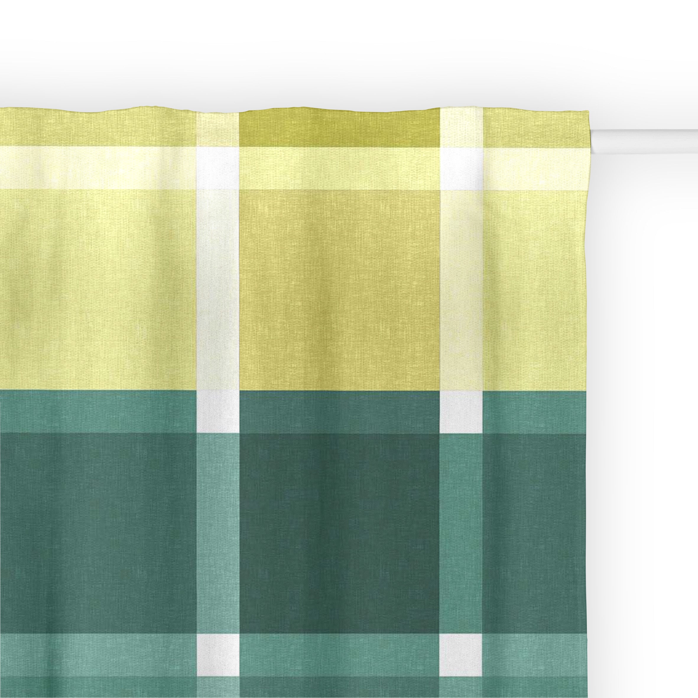 Ruban de rideau arrière 100 % coton Sutton Emerald