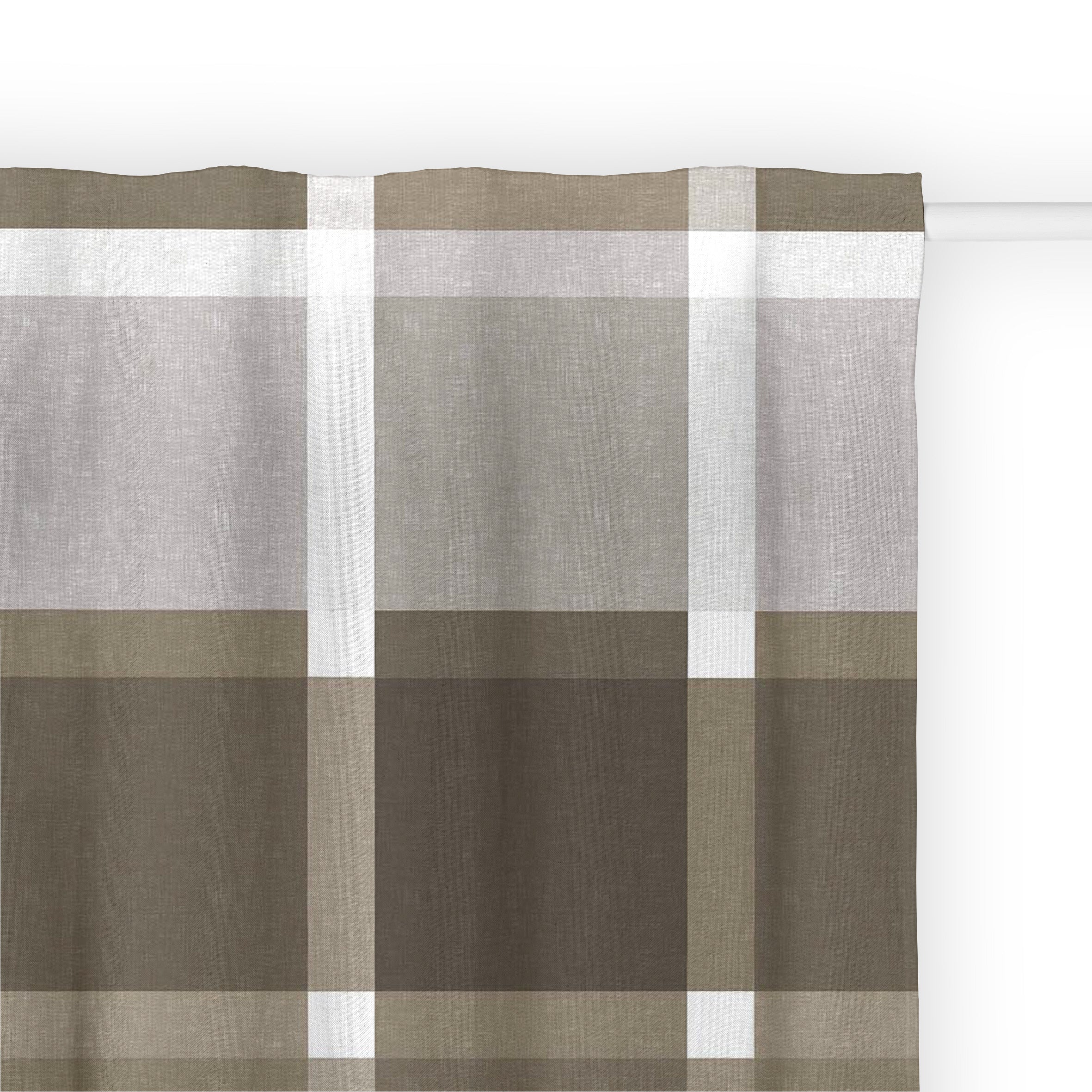 Curtain Back Tape 100% Cotton Sutton Brown
