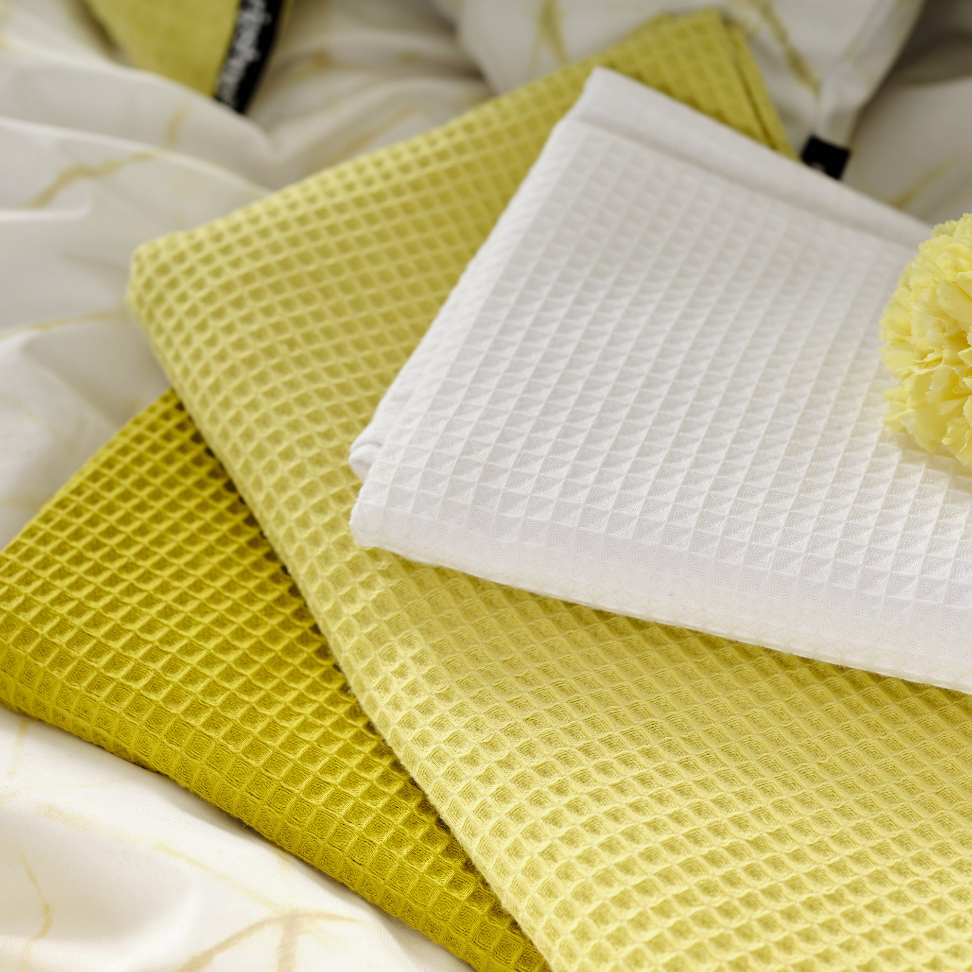 Waffle Towel 100% Cotton Optical White