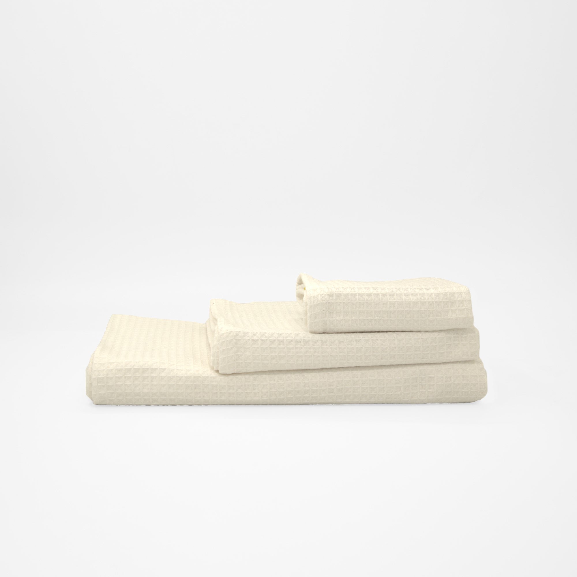 Serviette gaufrée 100% coton naturel