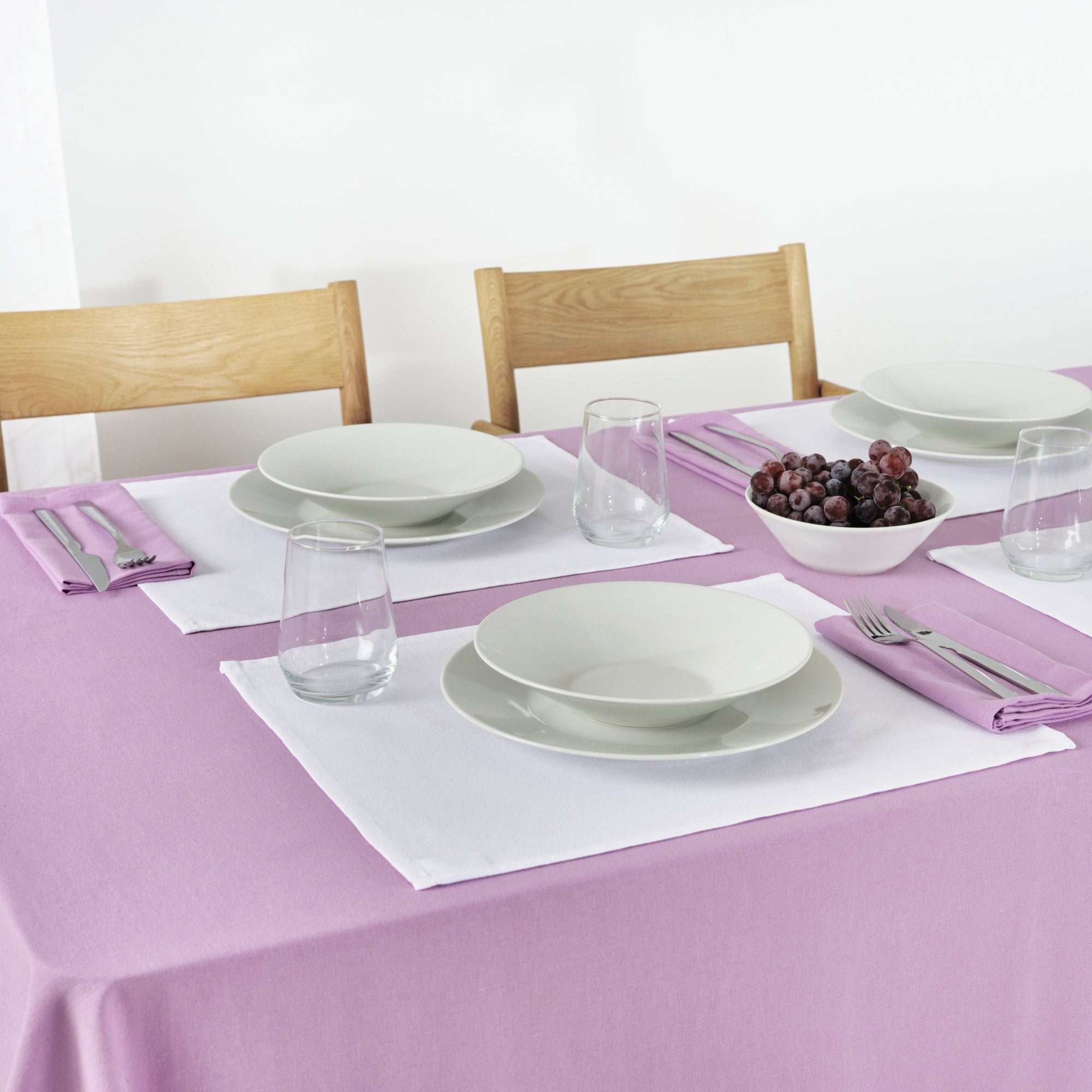Mantel liso Lino 100% tacto tela Lila