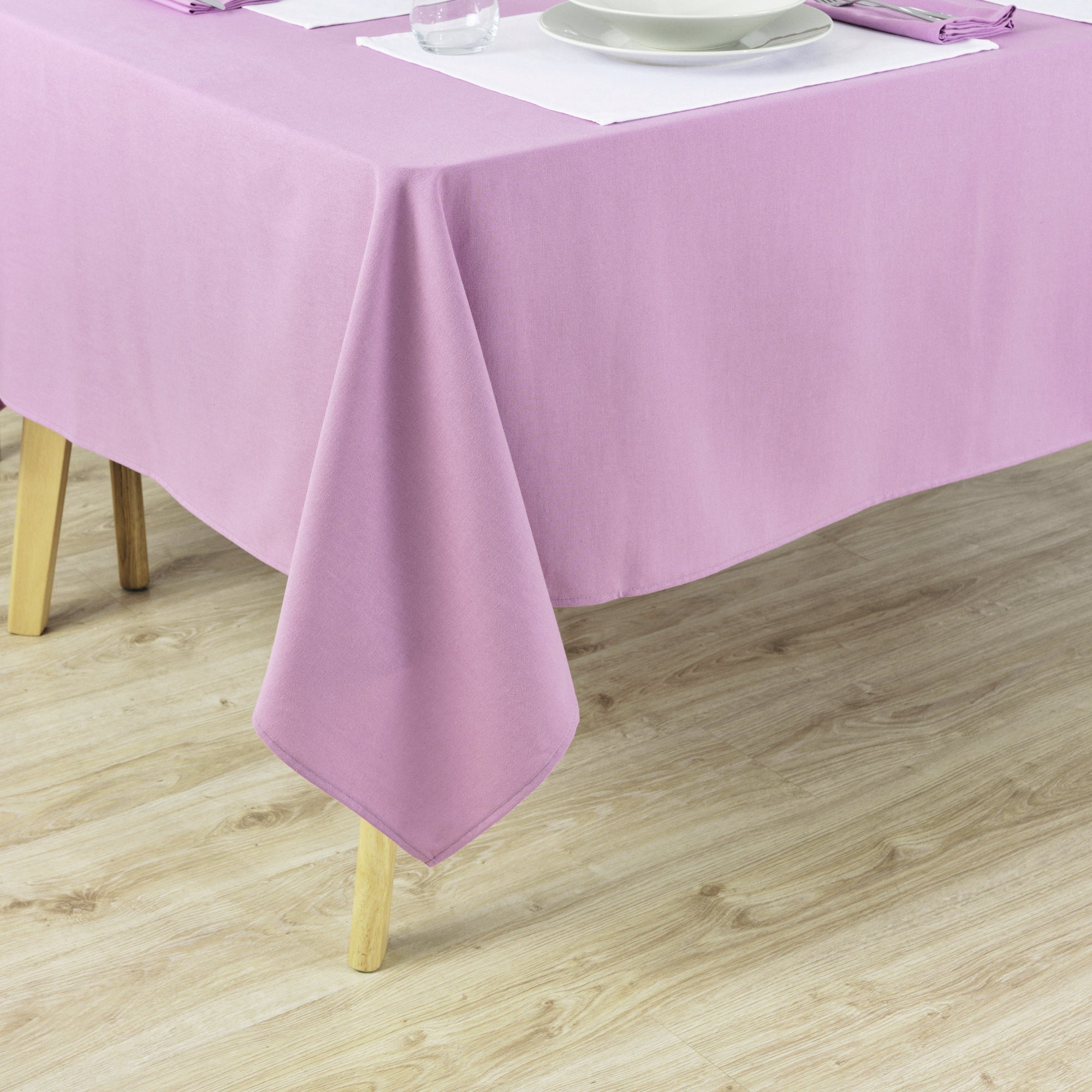 Mantel liso Lino 100% tacto tela Lila