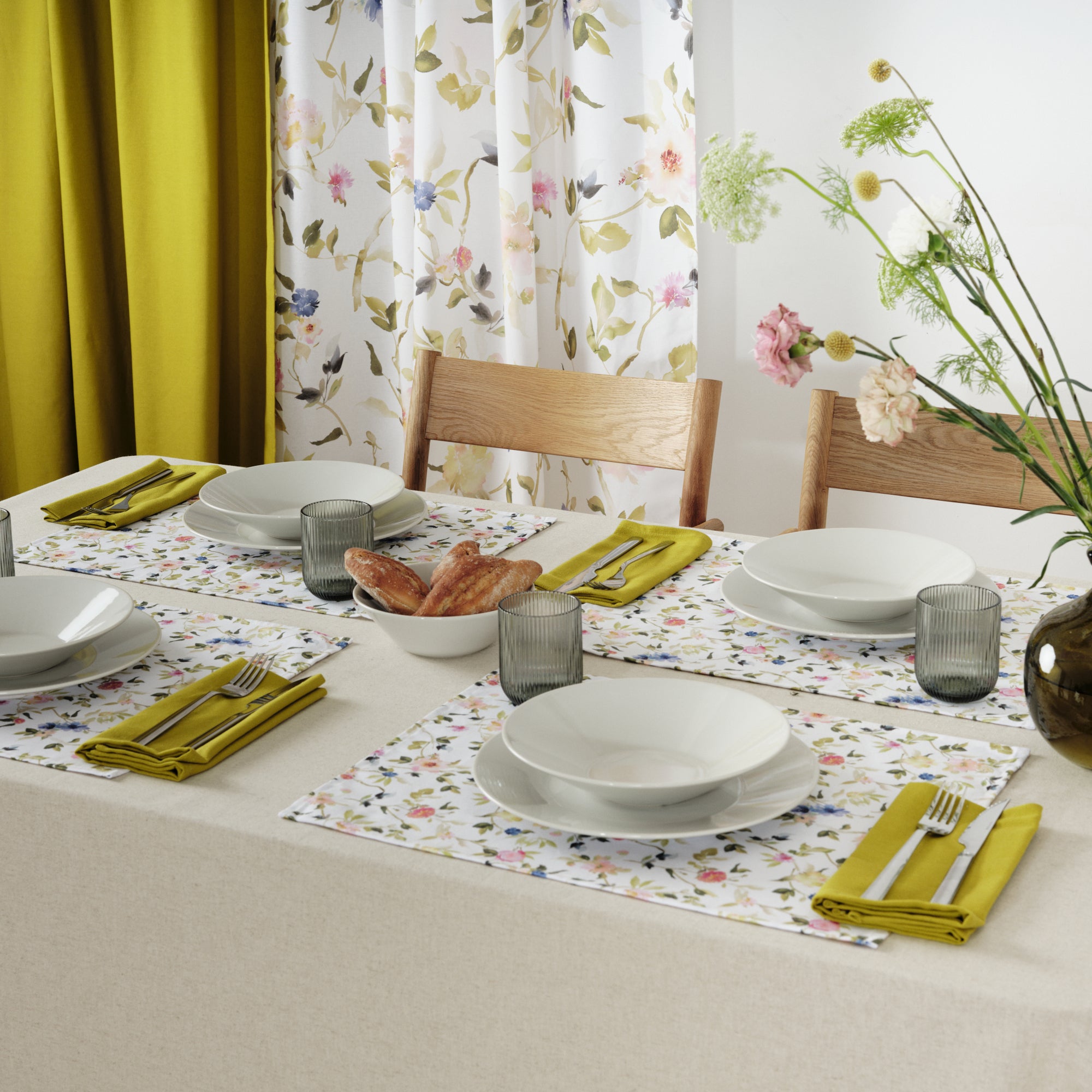 Mantel liso Lino 100% tacto tela Natural