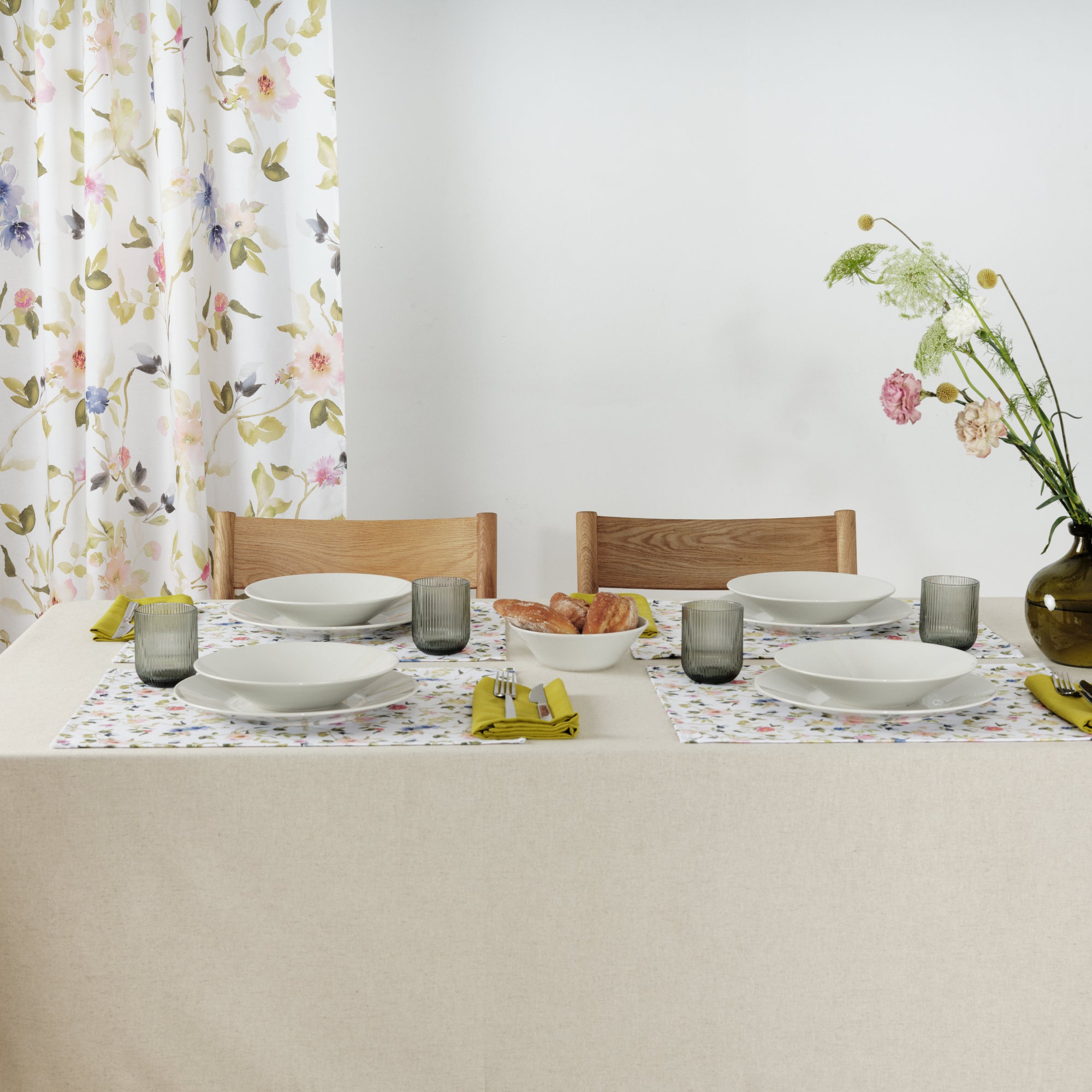 Mantel liso Lino 100% tacto tela Natural