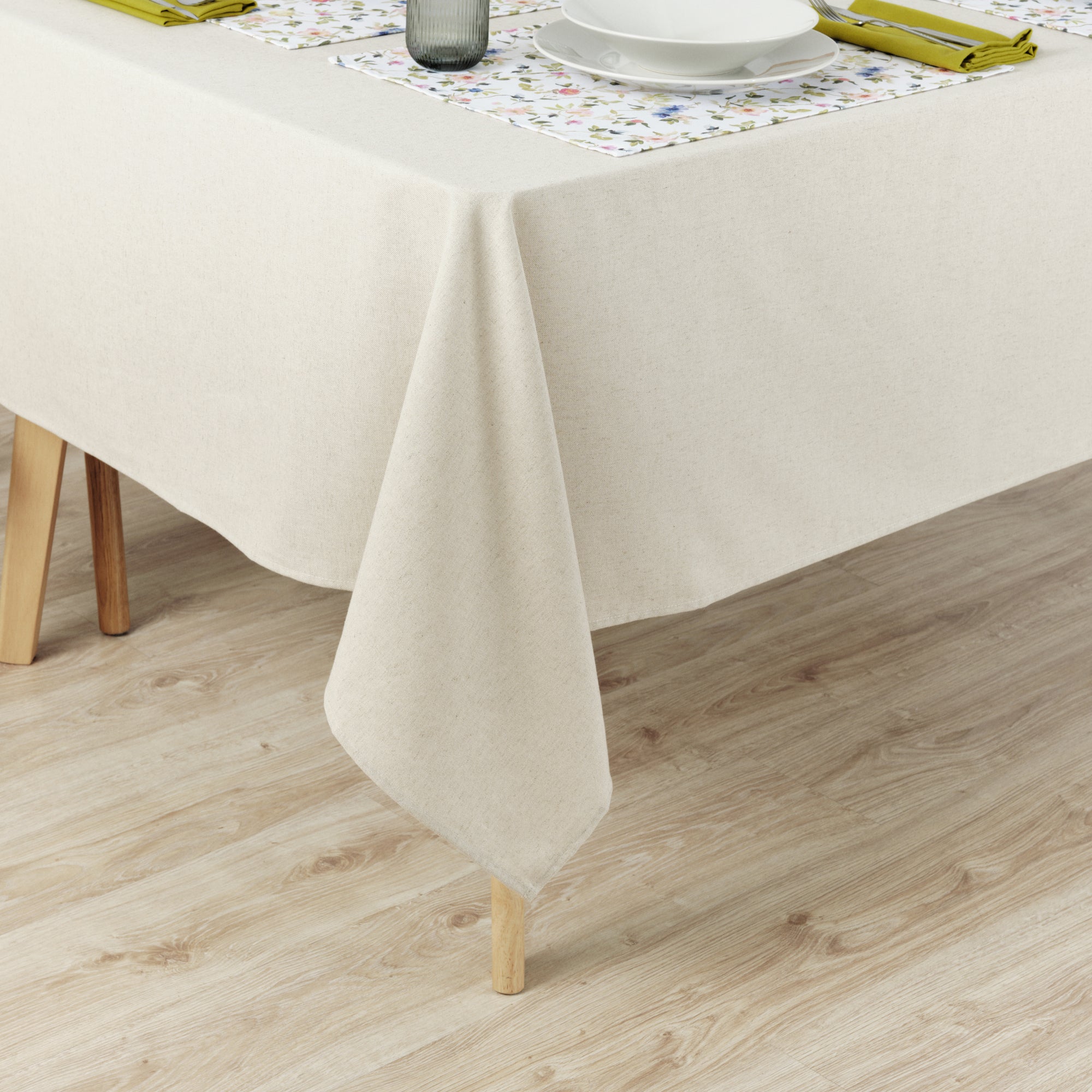 Mantel liso Lino 100% tacto tela Natural