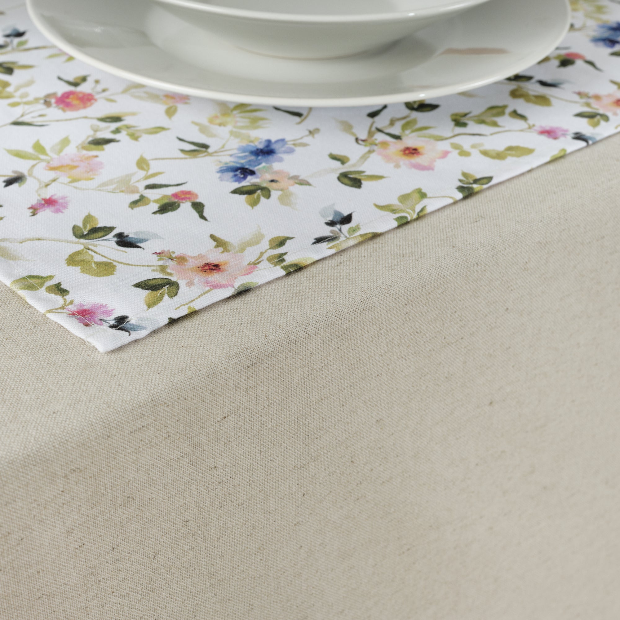 Mantel liso Lino 100% tacto tela Natural