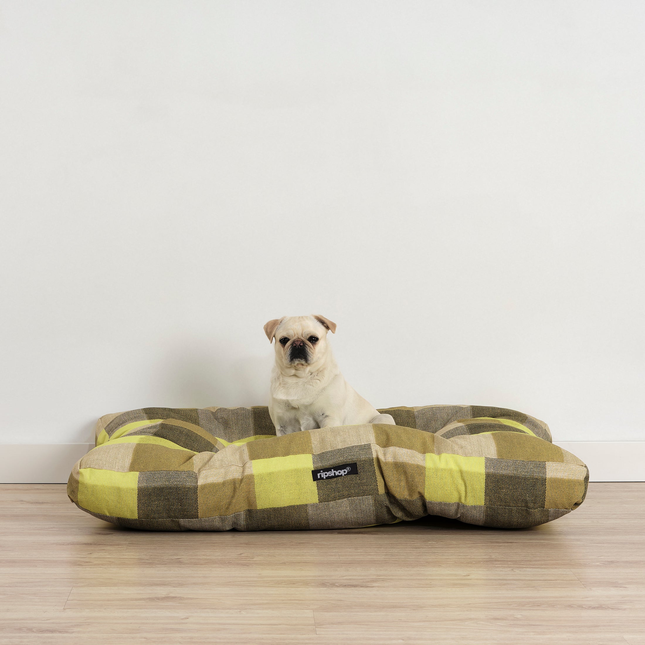 100% Cotton Stain-Resistant Pet Bed Bath Green