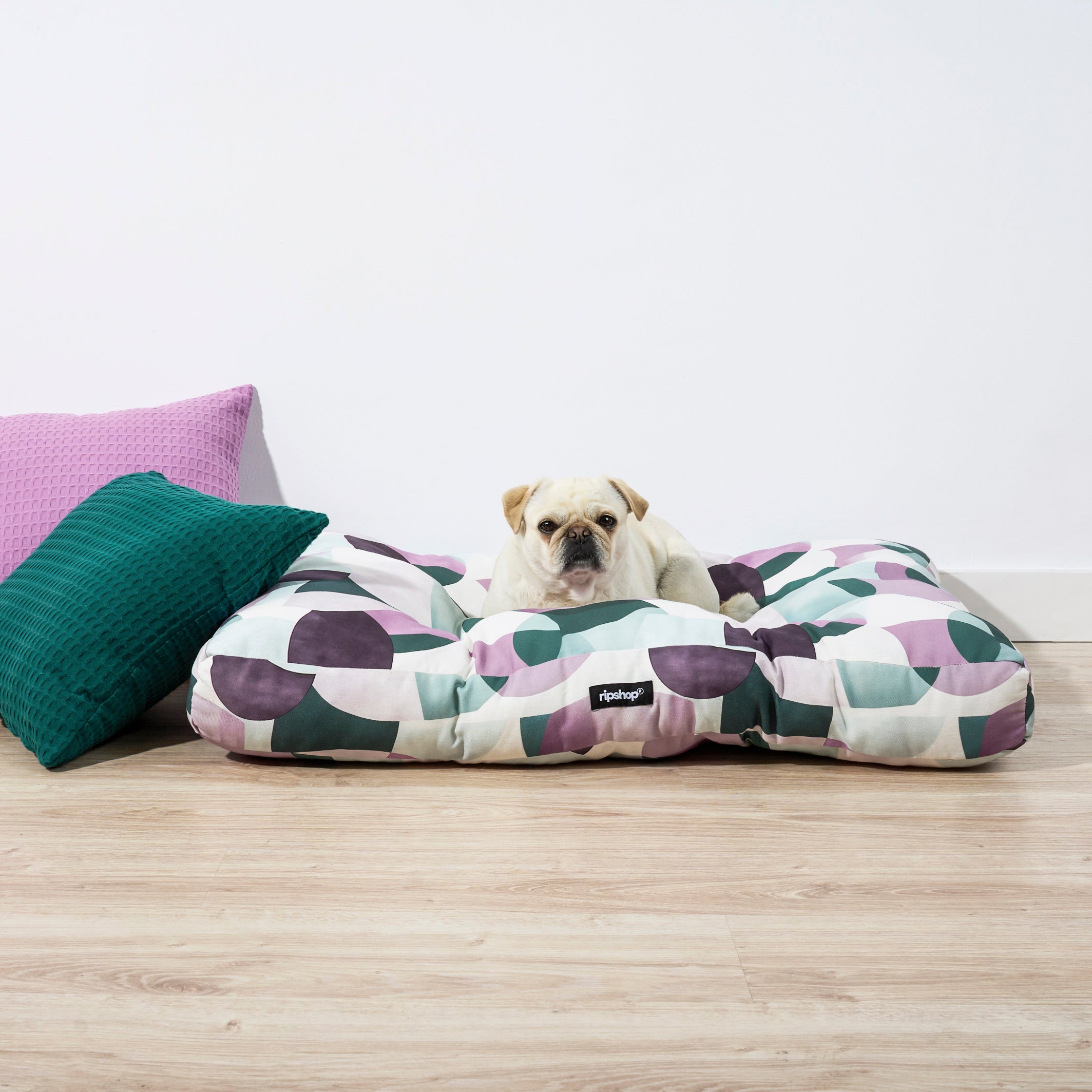 Lit pour animal de compagnie 100 % coton résistant aux taches York Lilac