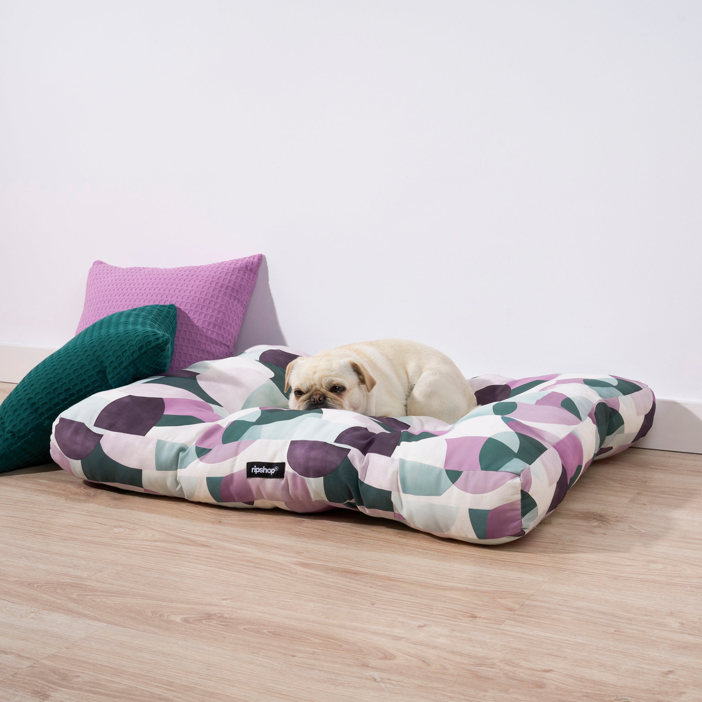 Lit pour animal de compagnie 100 % coton résistant aux taches York Lilac