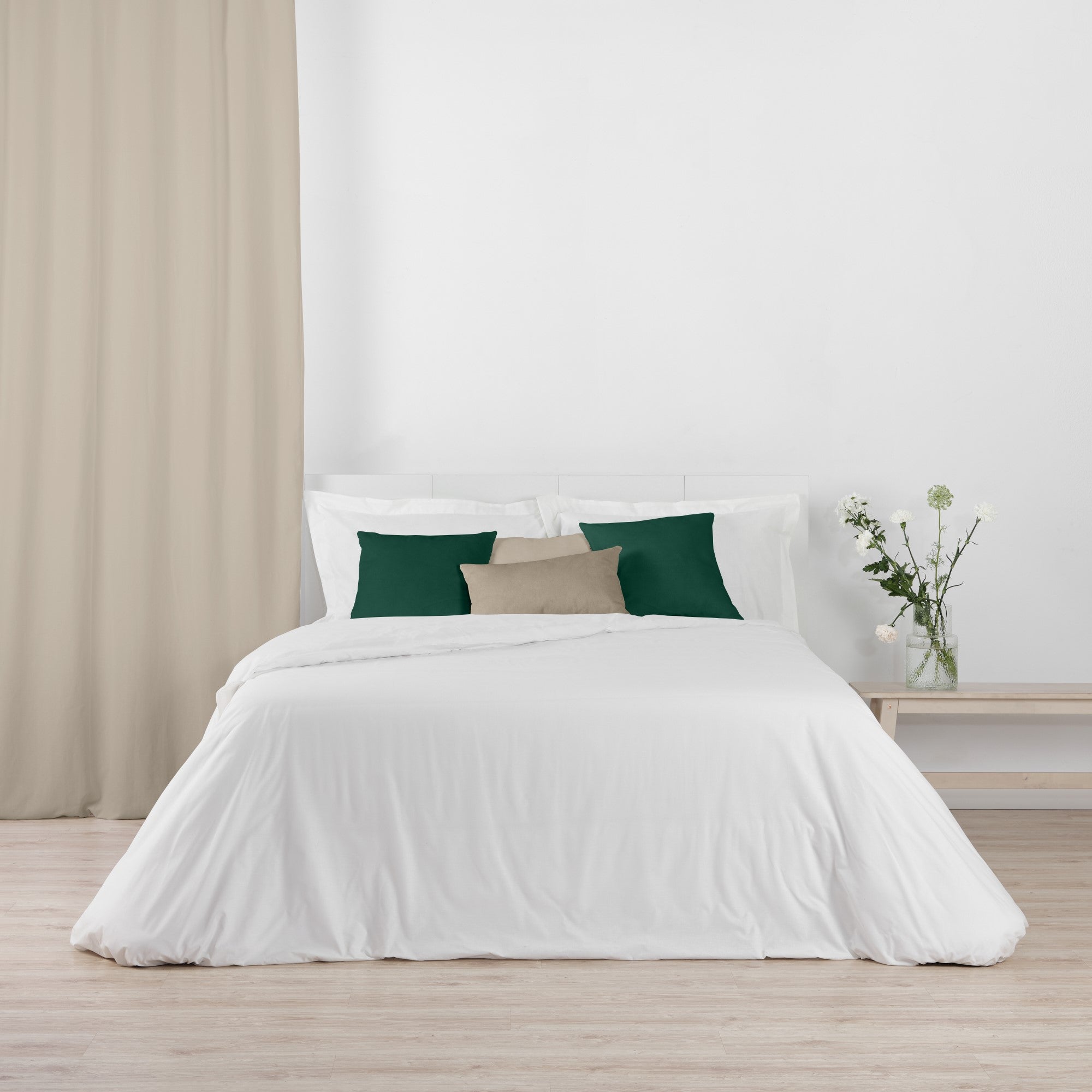 Reversible duvet cover 100% cotton Optical White
