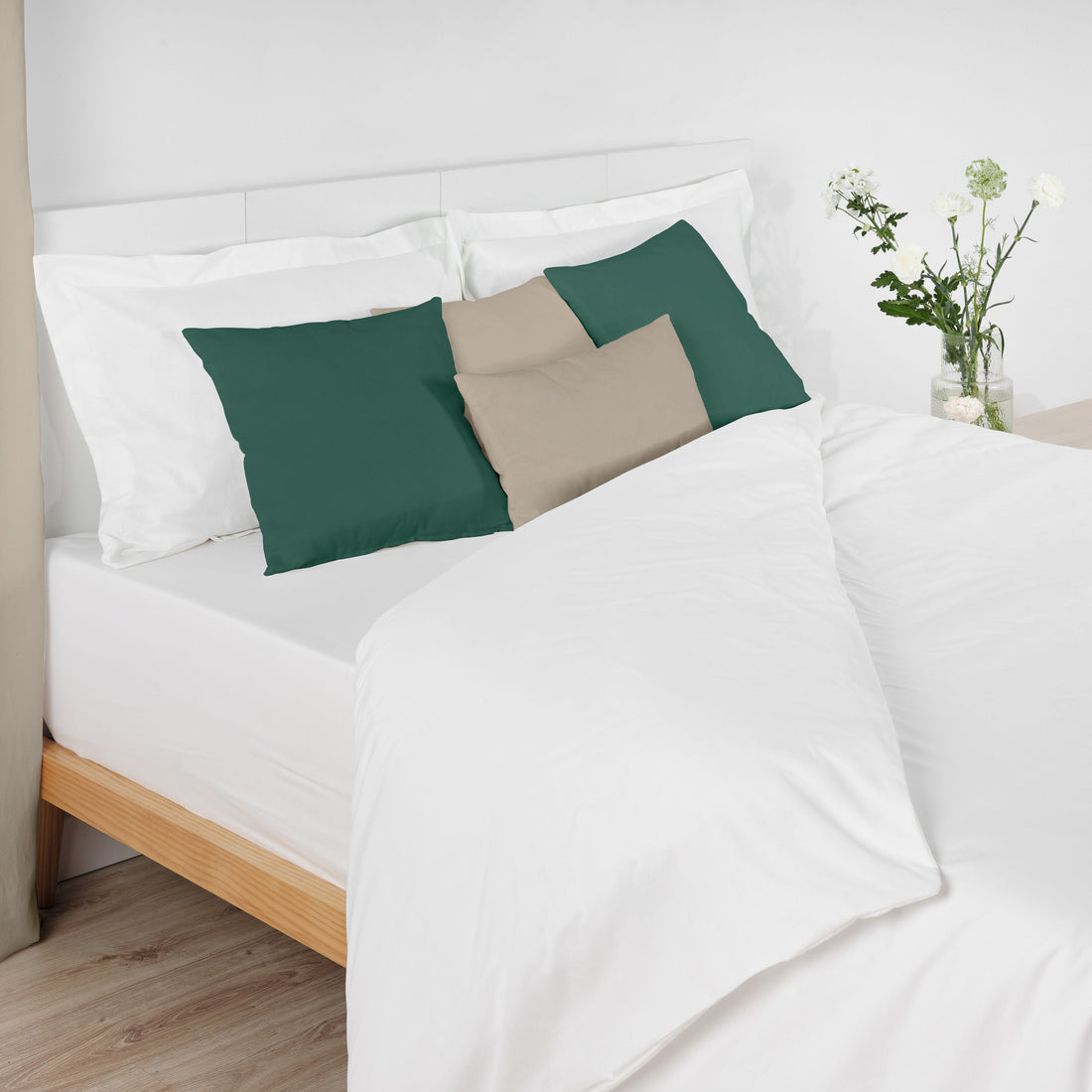 Reversible duvet cover 100% cotton Optical White