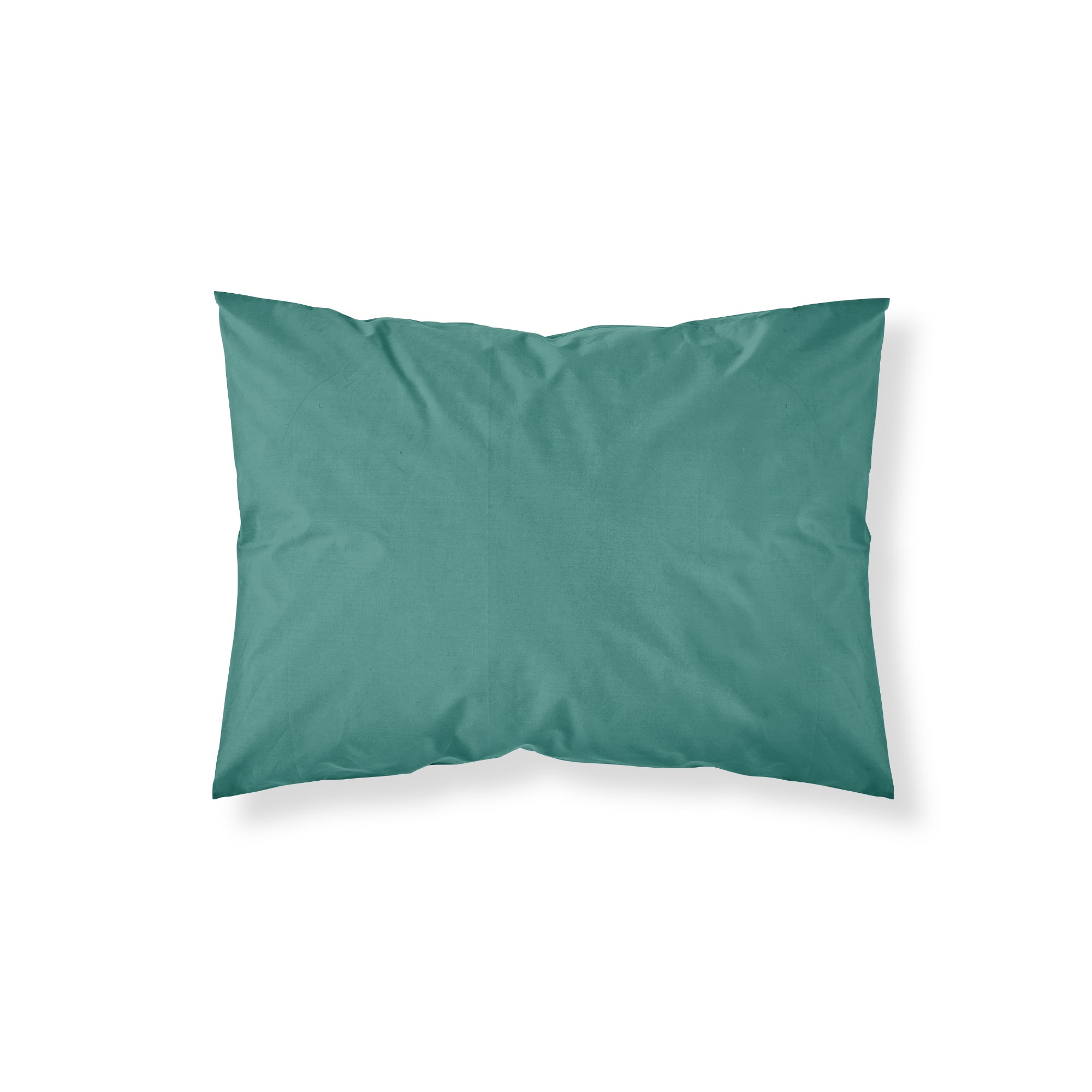 Funda almohada lisa 100% algodón Turquesa