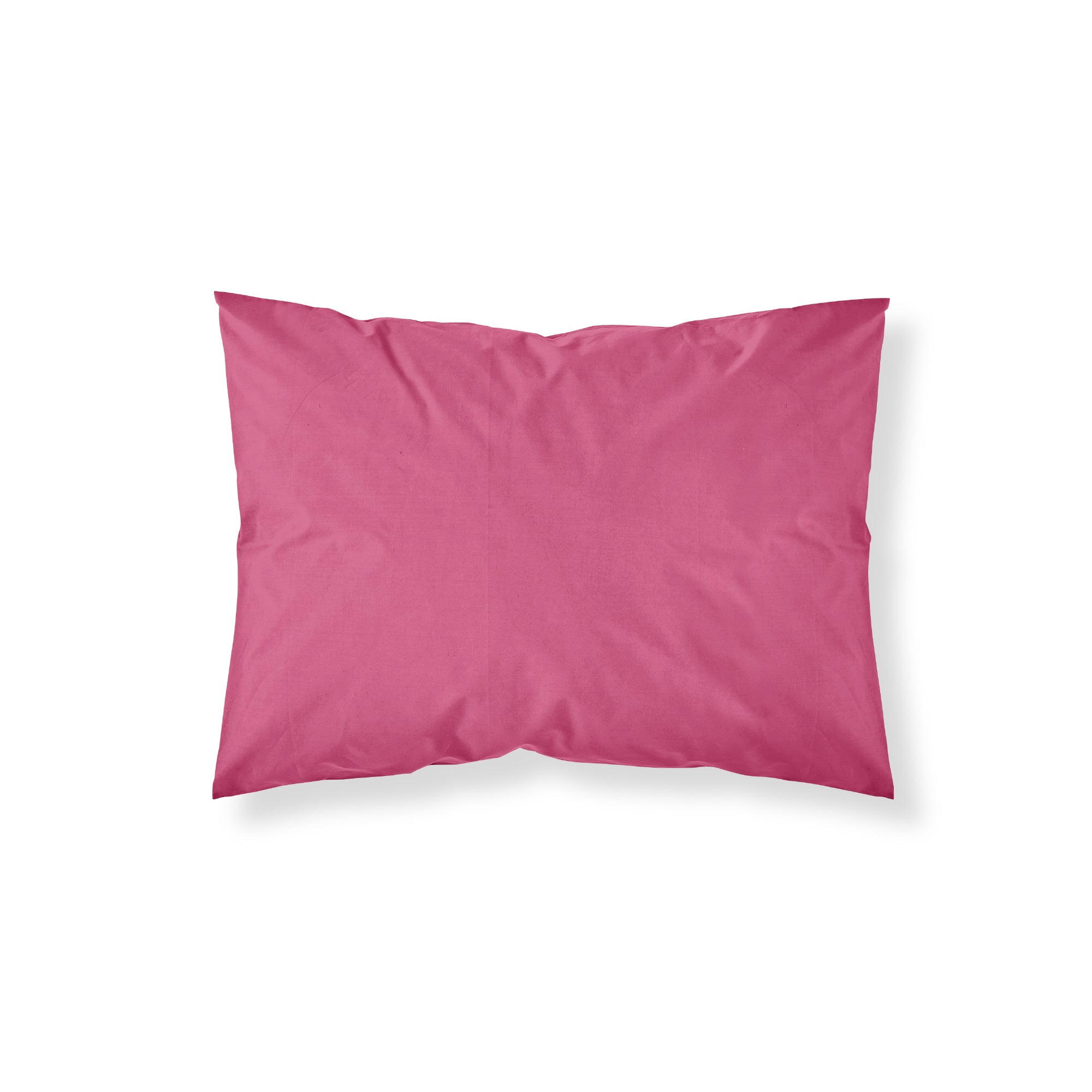 Taie d'oreiller unie 100% coton Fuchsia