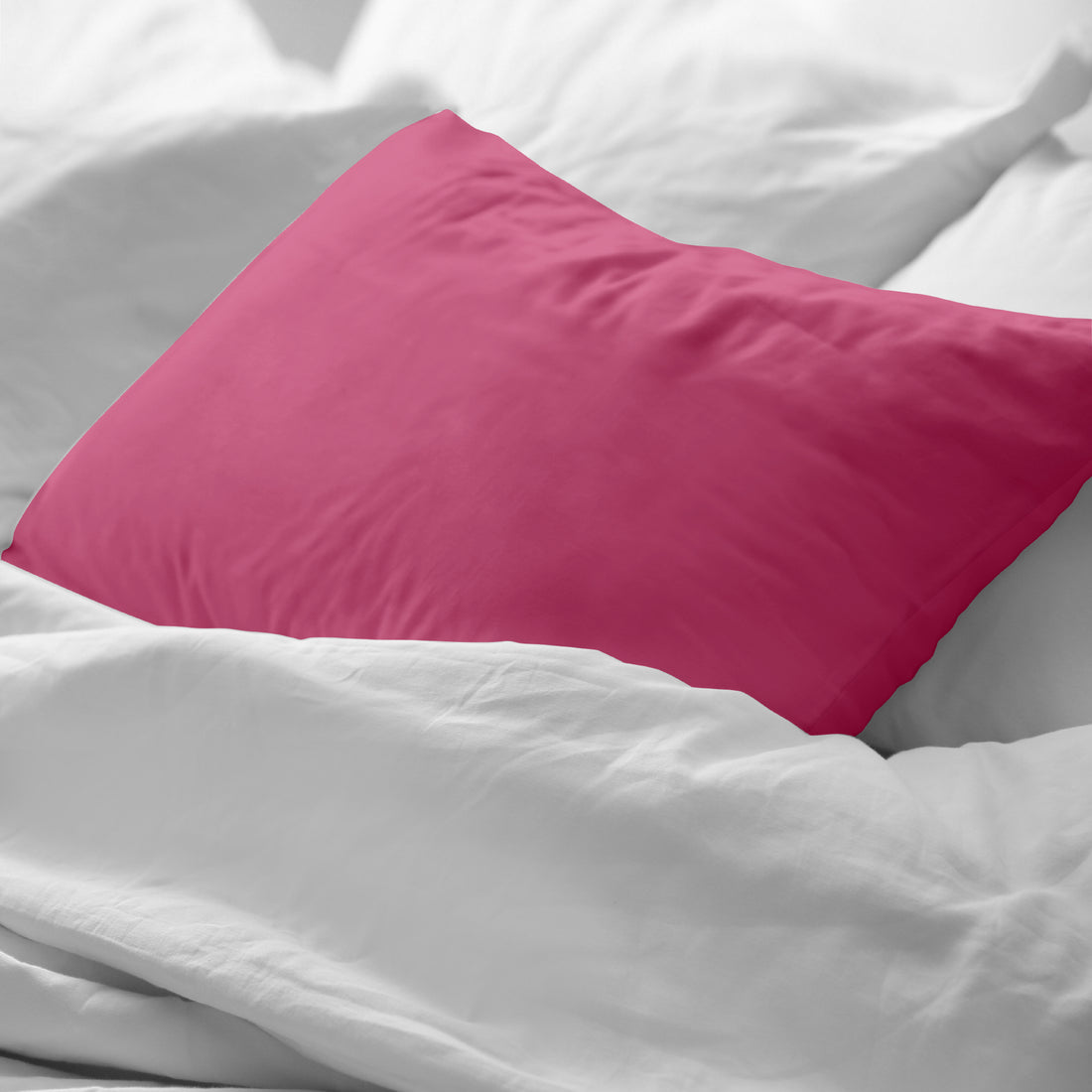 100% cotton plain pillowcase Fuchsia
