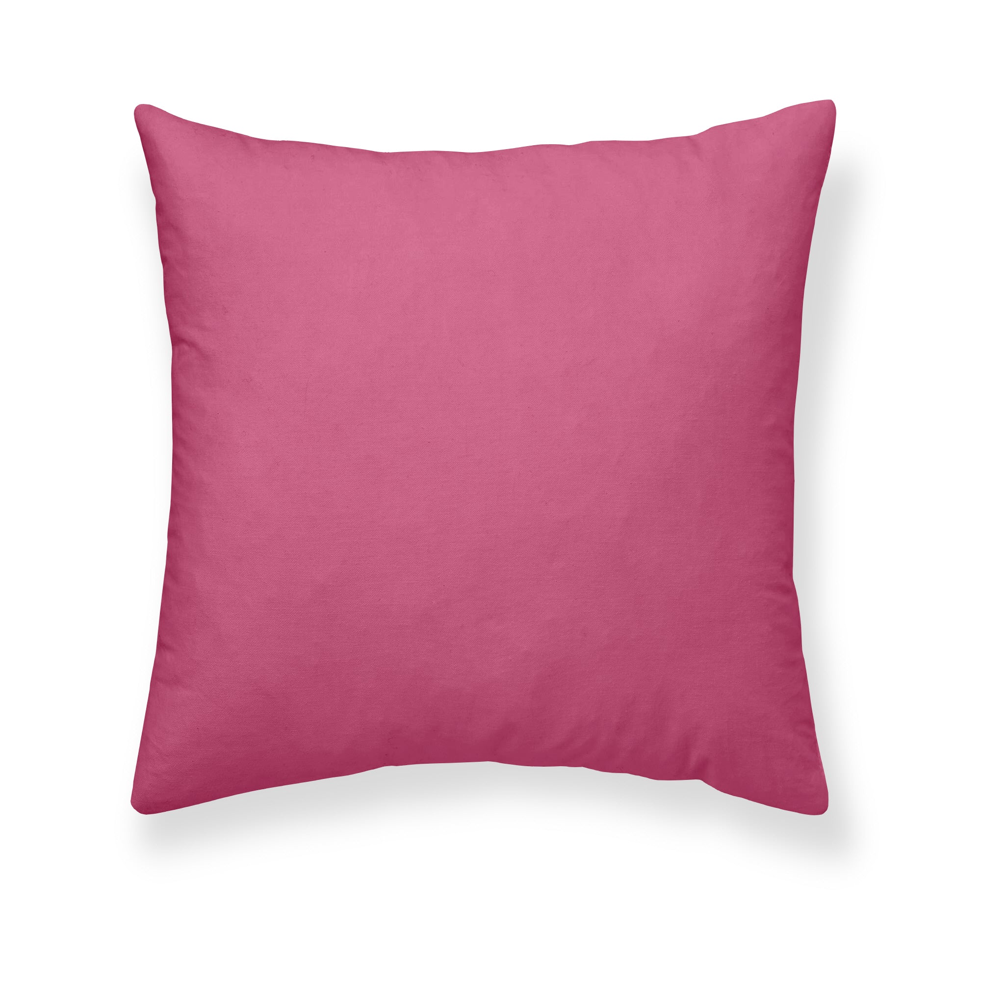 Taie d'oreiller unie 100% coton Fuchsia