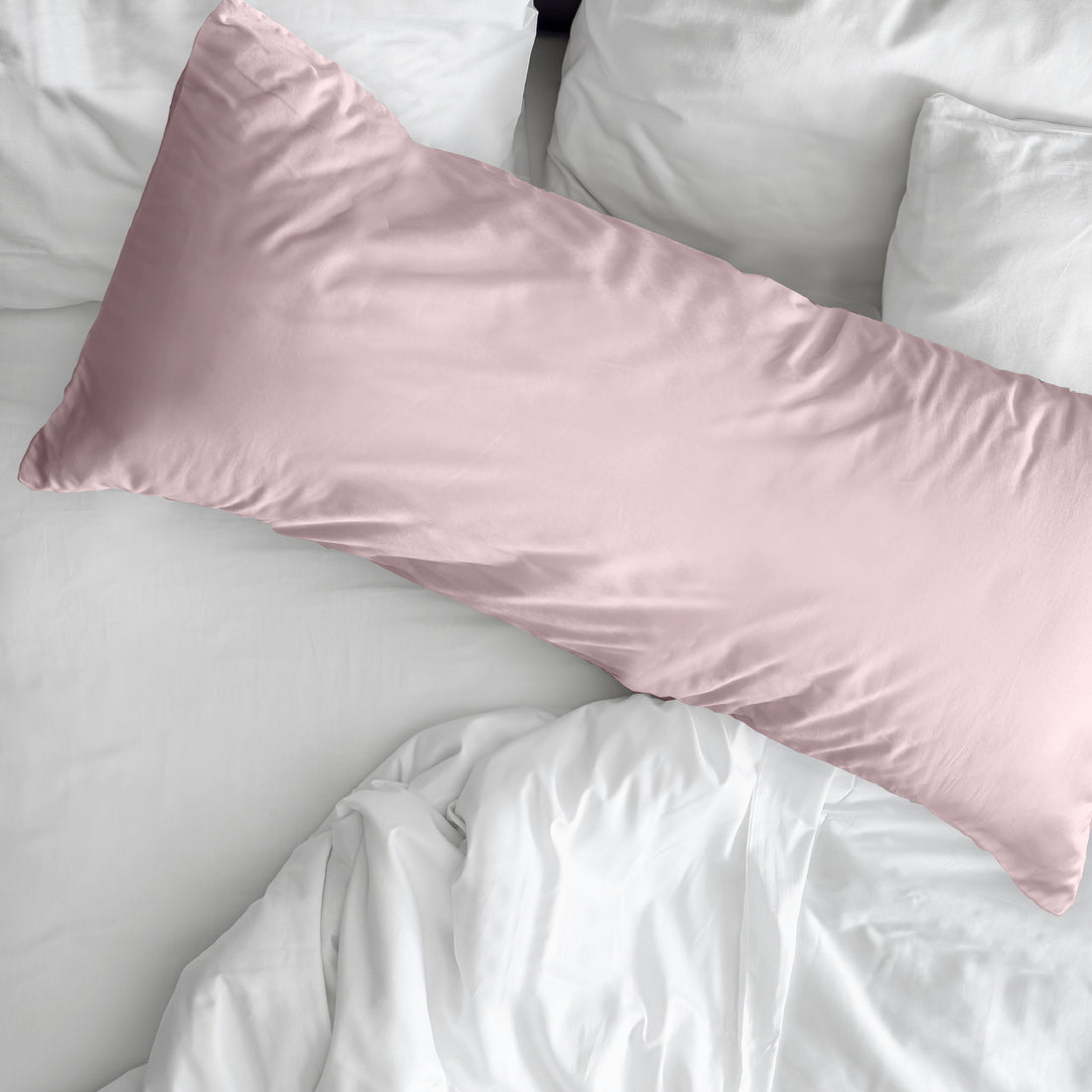 Funda almohada lisa 100% algodón Rosa Palo
