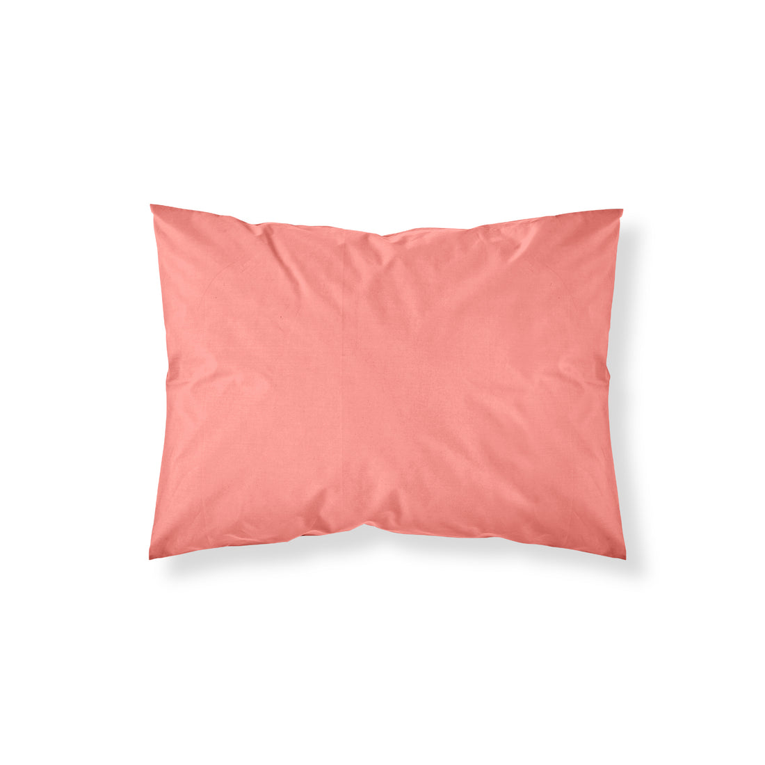 Taie d'oreiller unie corail 100 % coton
