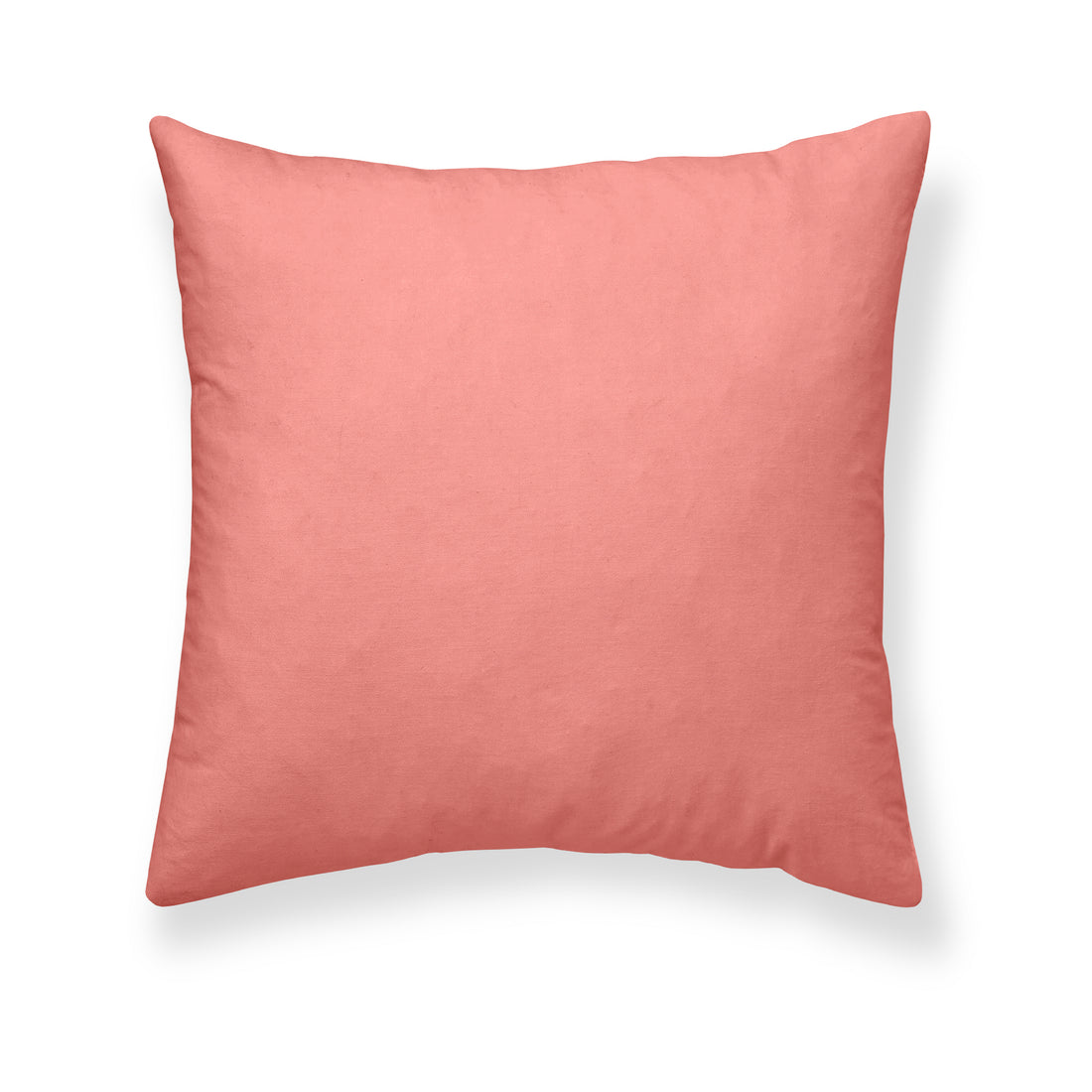 Taie d'oreiller unie corail 100 % coton
