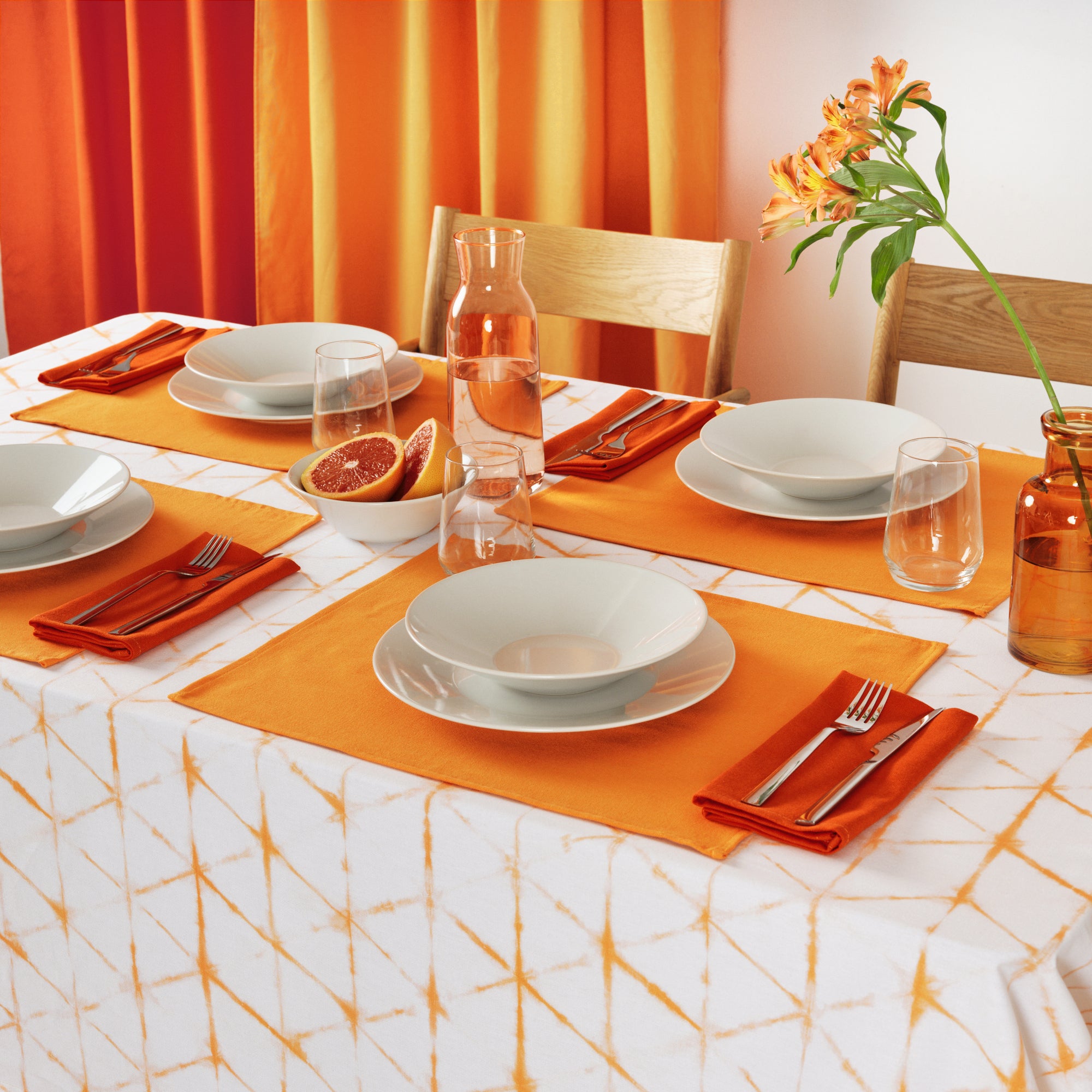 Mantel resinado antimanchas 100% algodón Leek 23