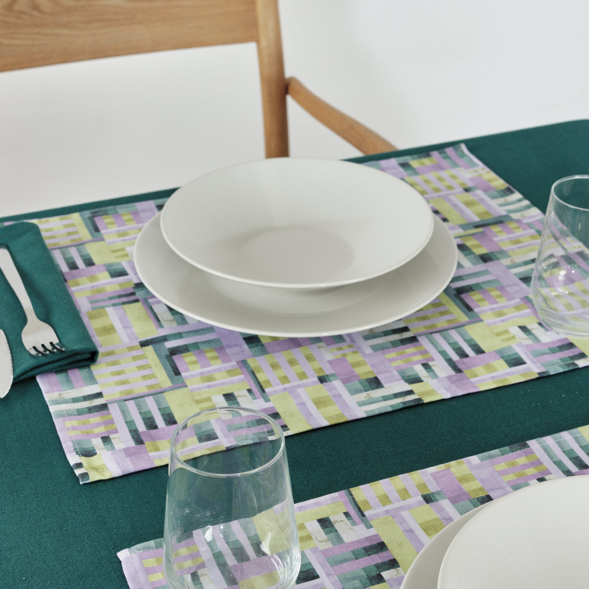 Paquet de 2 pièces. Nappe individuelle enduite de résine antitache Diss 2