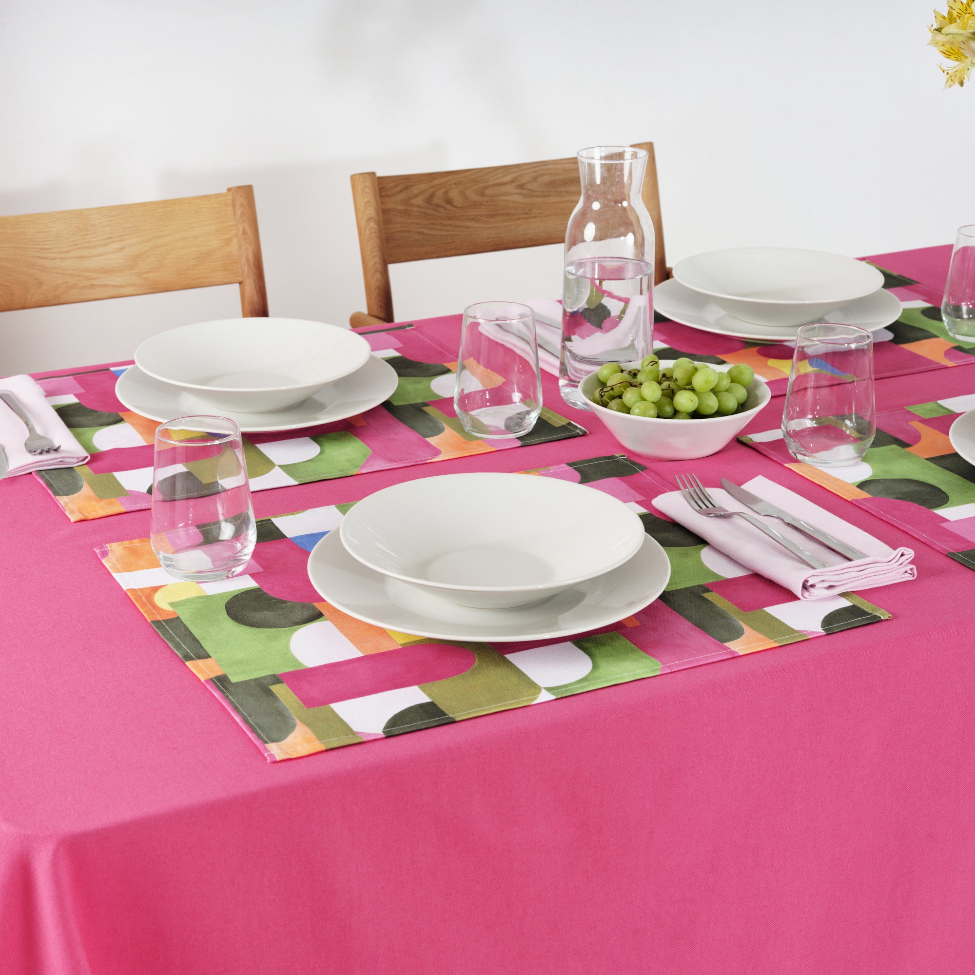 Paquet de 2 pièces. Nappe individuelle enduite de résine antitache Dundee