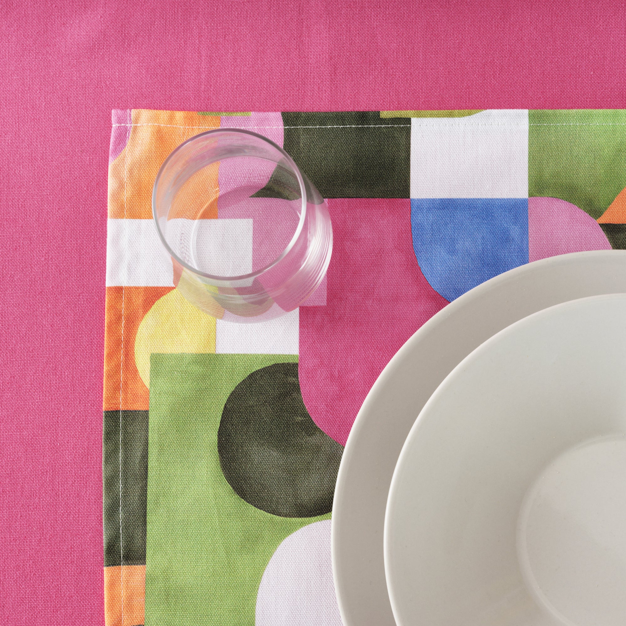 Paquet de 2 pièces. Nappe individuelle enduite de résine antitache Dundee