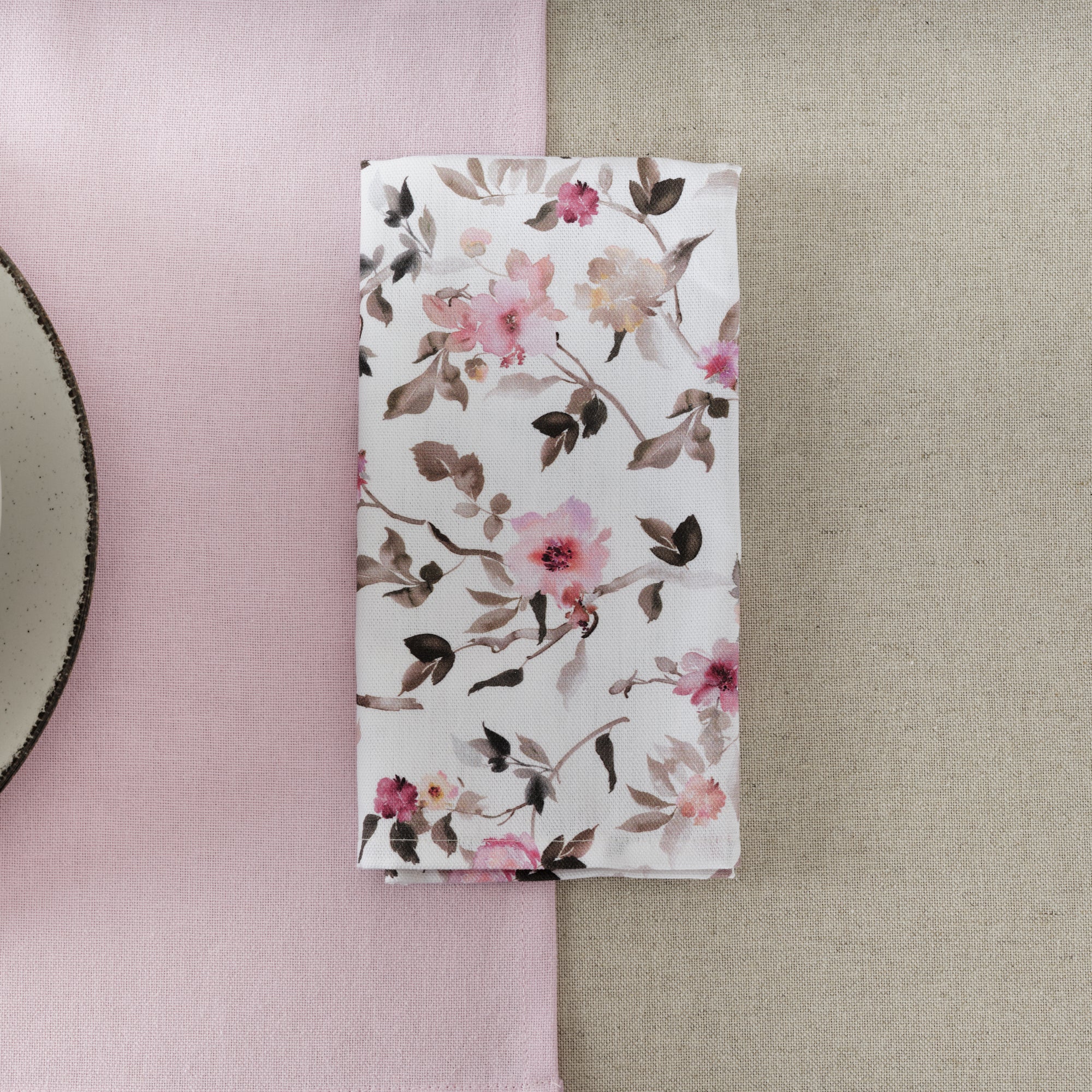 Pack 2 ud. servilletas 100% algodón Leeds Rosa