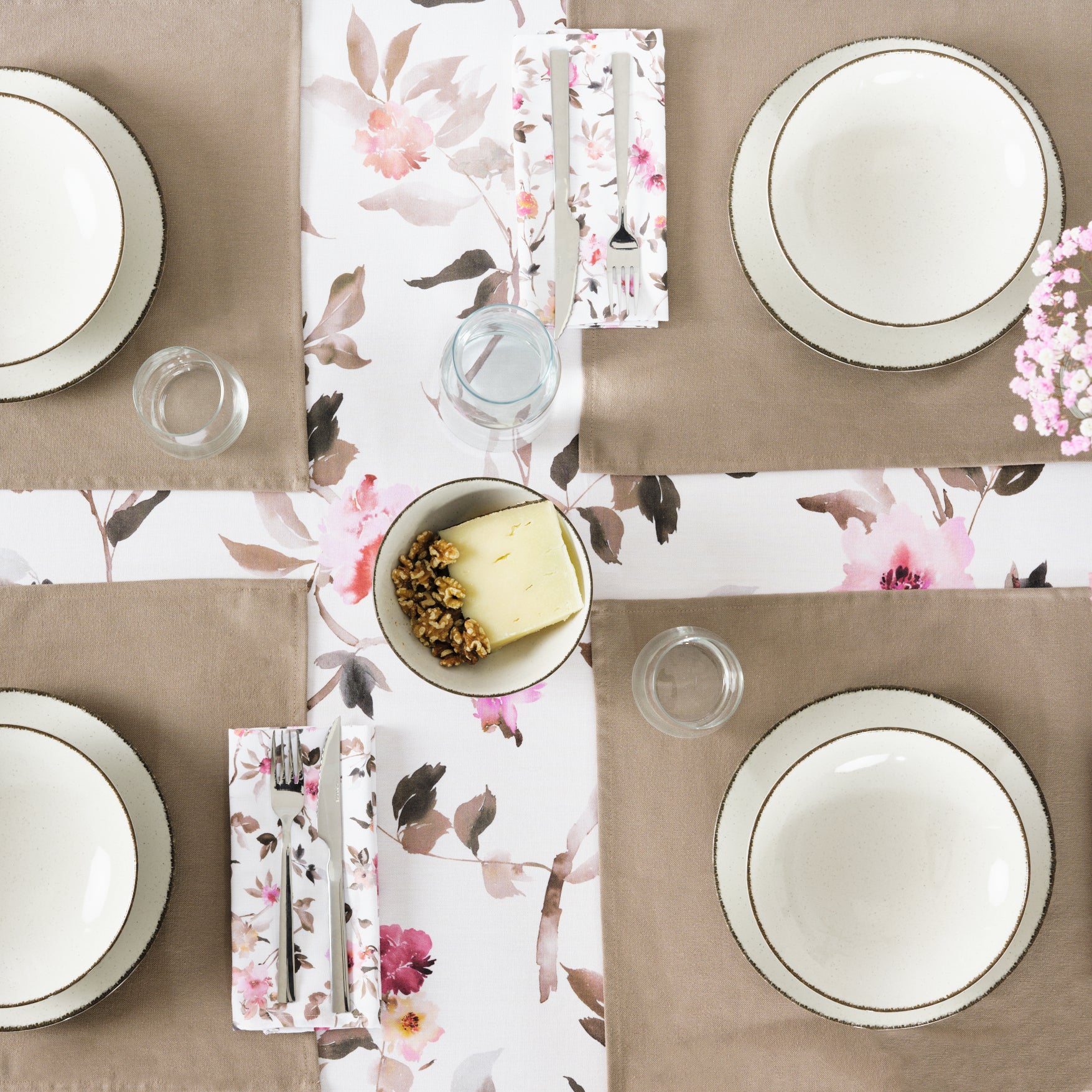 Pack 2 ud. servilletas 100% algodón Leeds Rosa