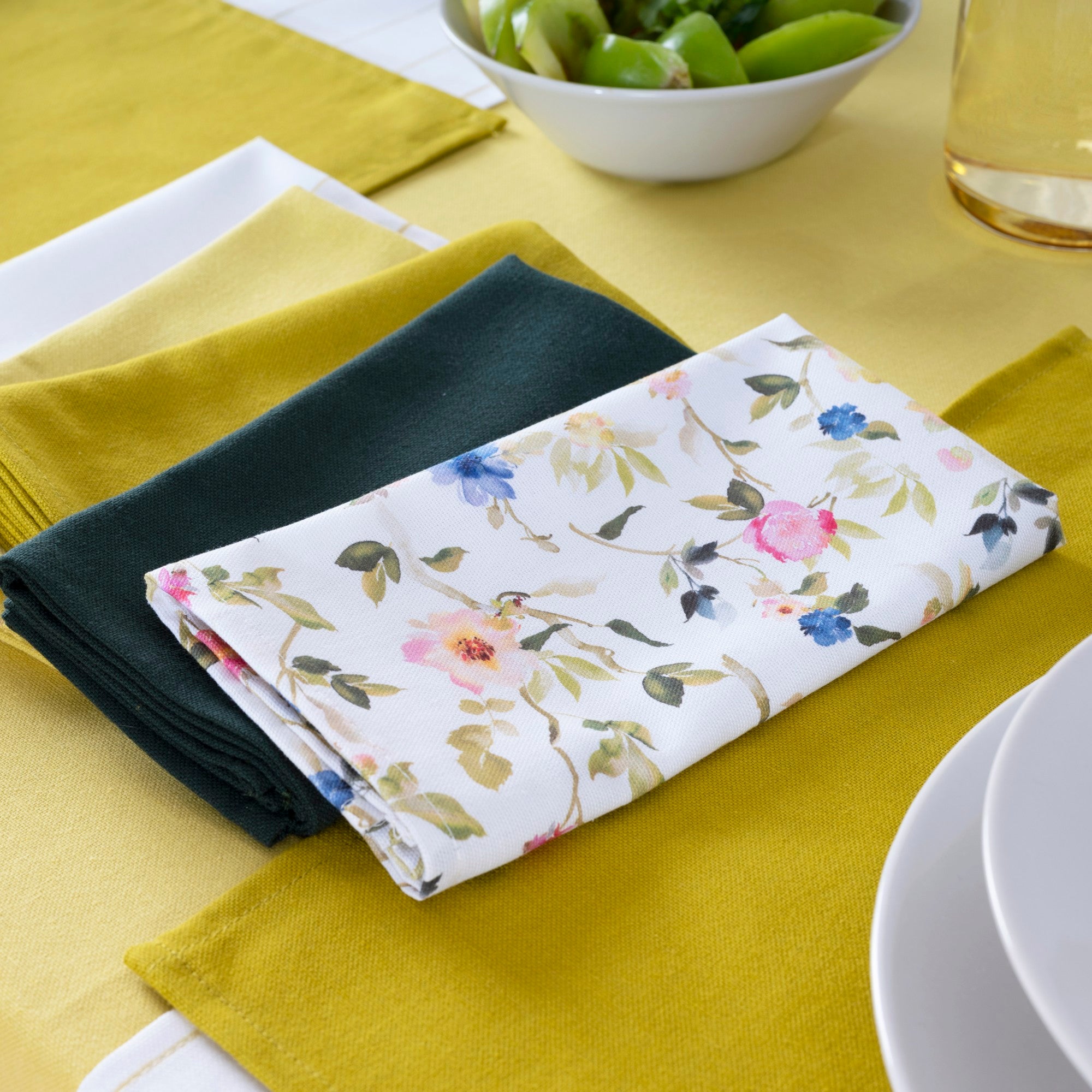 Pack 2 ud. servilletas 100% algodón Leeds Verde