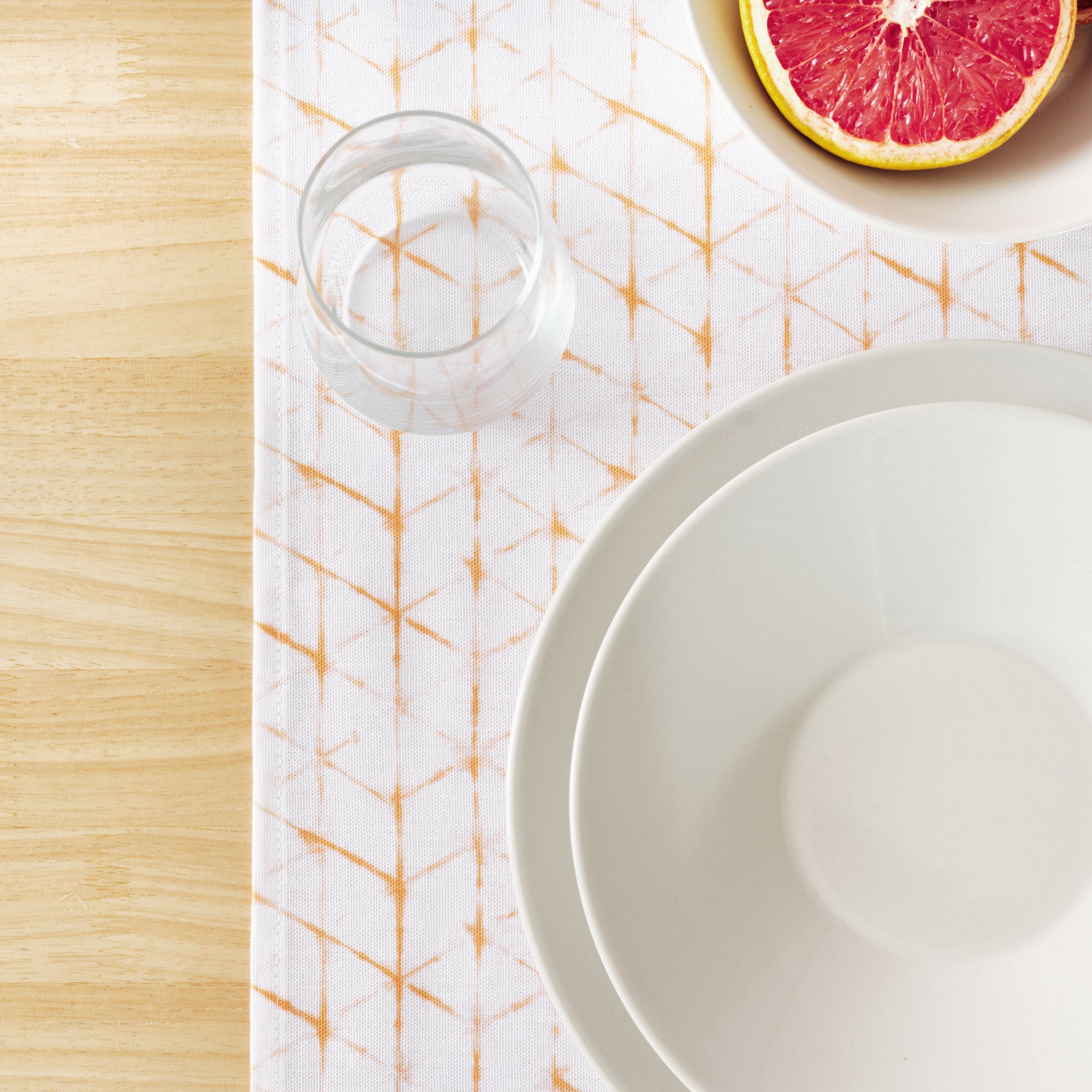 100% cotton table runner Leek 23